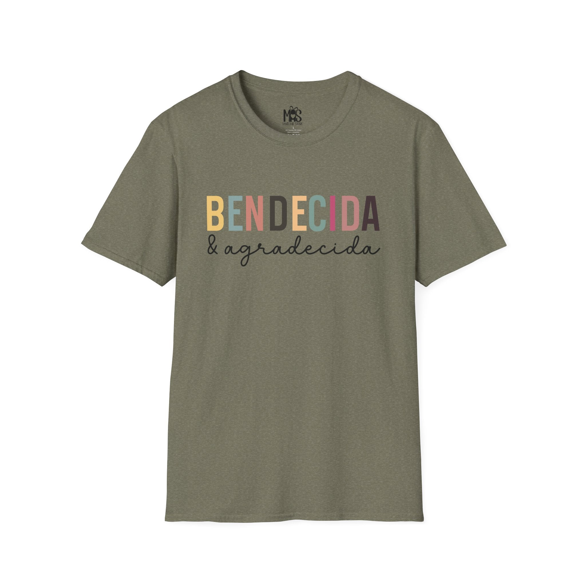 Bendecida & Agradecida T-Shirt | Faith-Inspired Graphic Tee | 100% Cotton