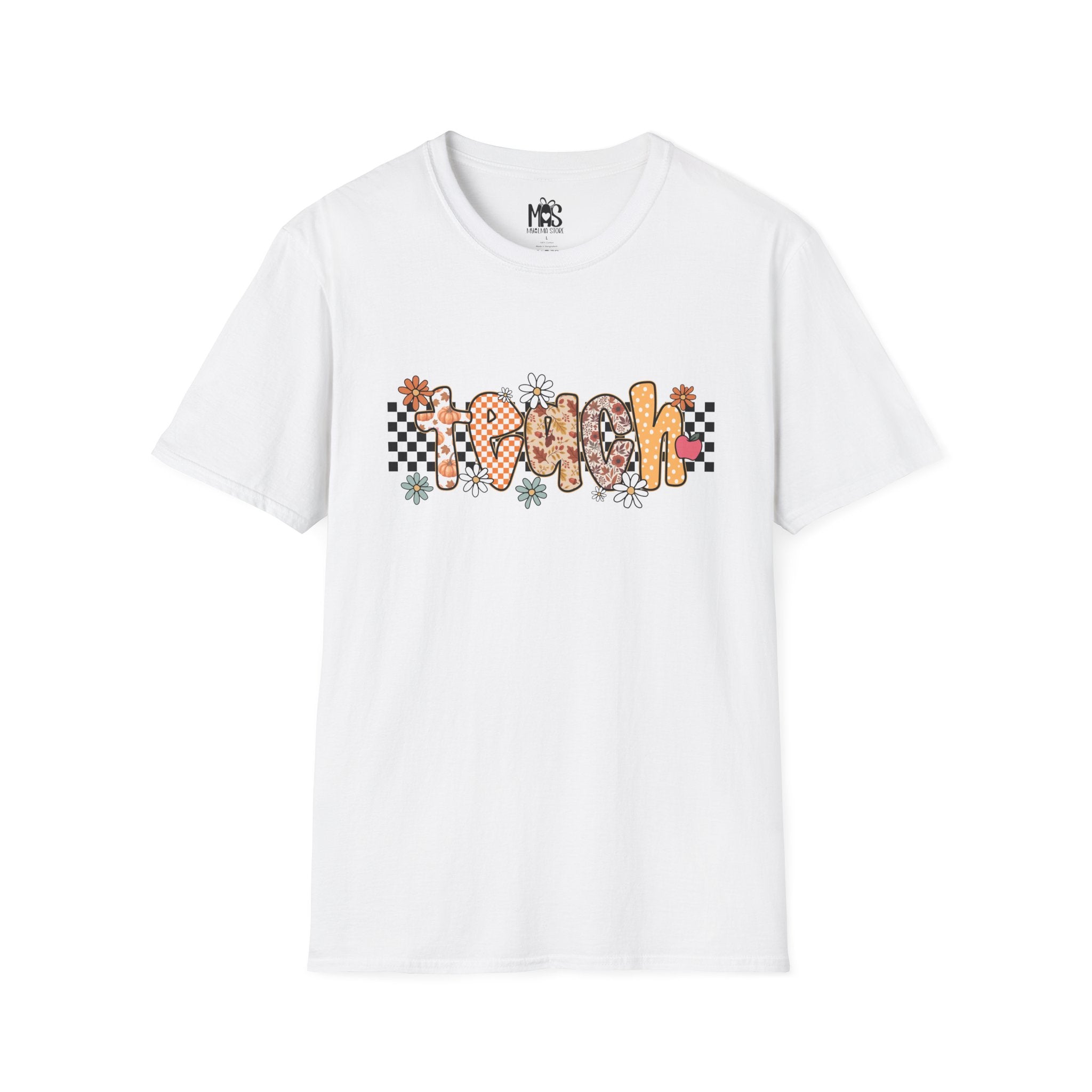Retro Flower Teacher T-Shirt | 100% Cotton Lightweight Graphic Tee