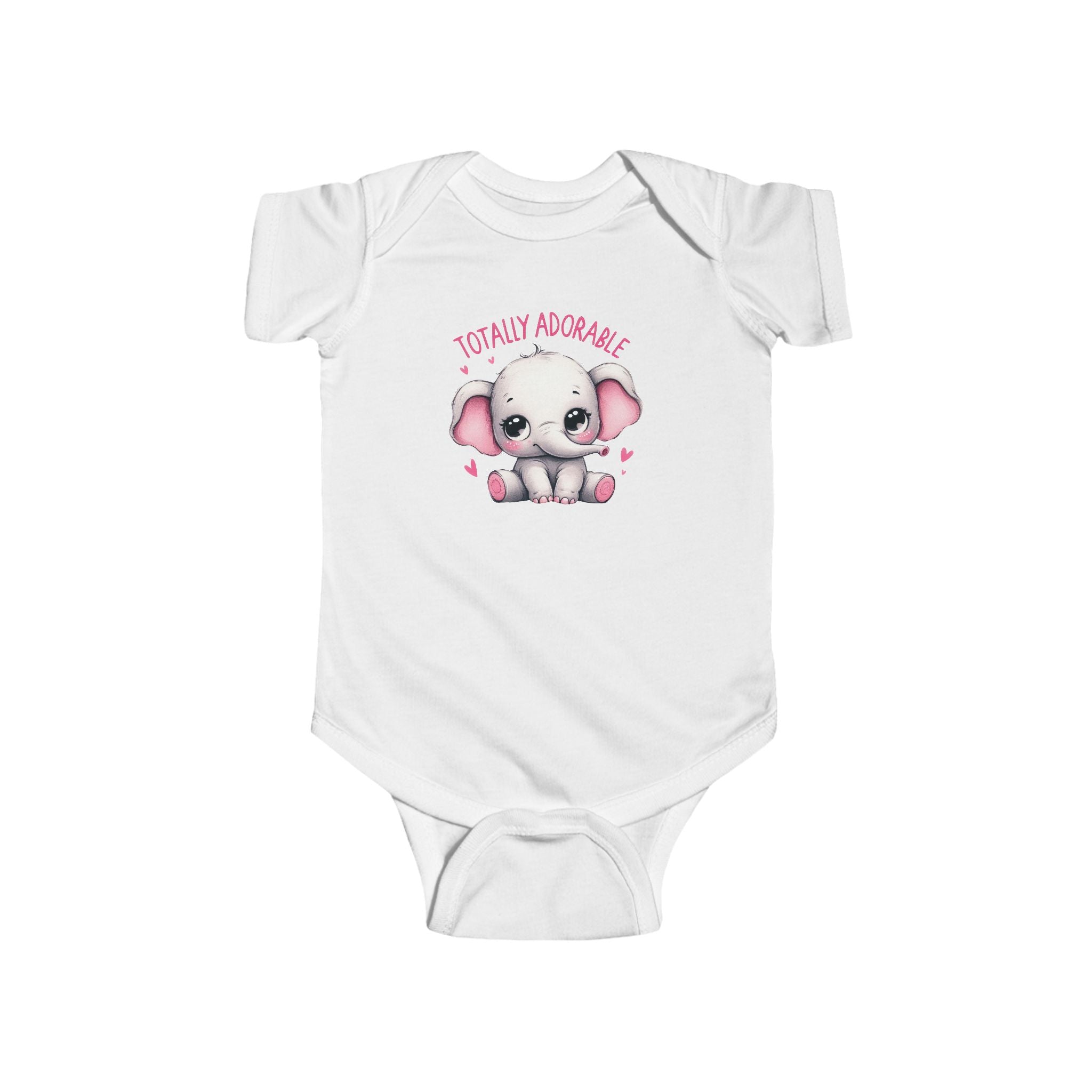 Totally Adorable Baby Bodysuit – Cute Elephant Infant One-Piece | Baby Shower Gift for Girls