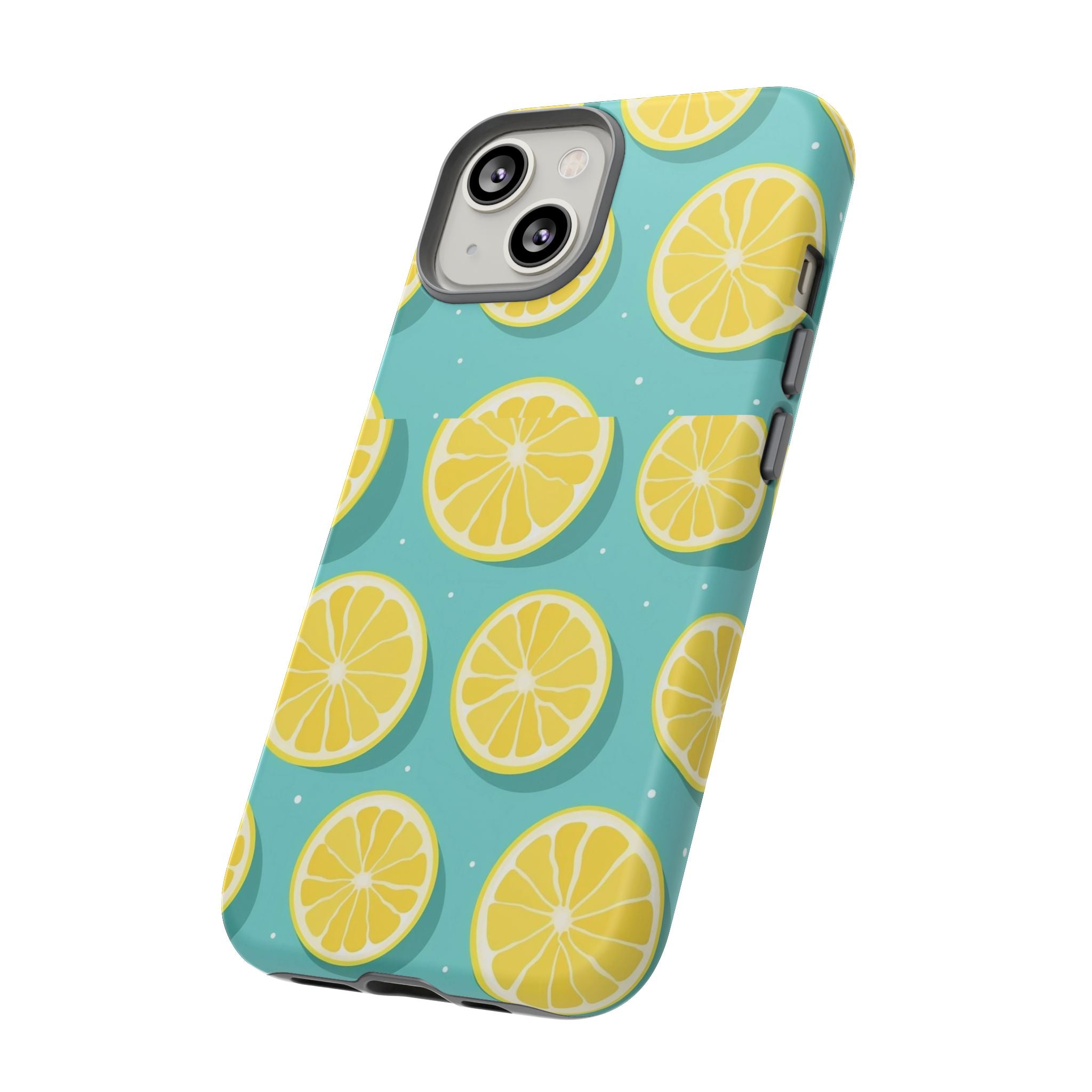 Lemon Print Phone Case, Citrus Phone Cover, Fun Cell Phone Accessory, Summer Vibe Gift, Cute Phone Case for Citrus Lovers
