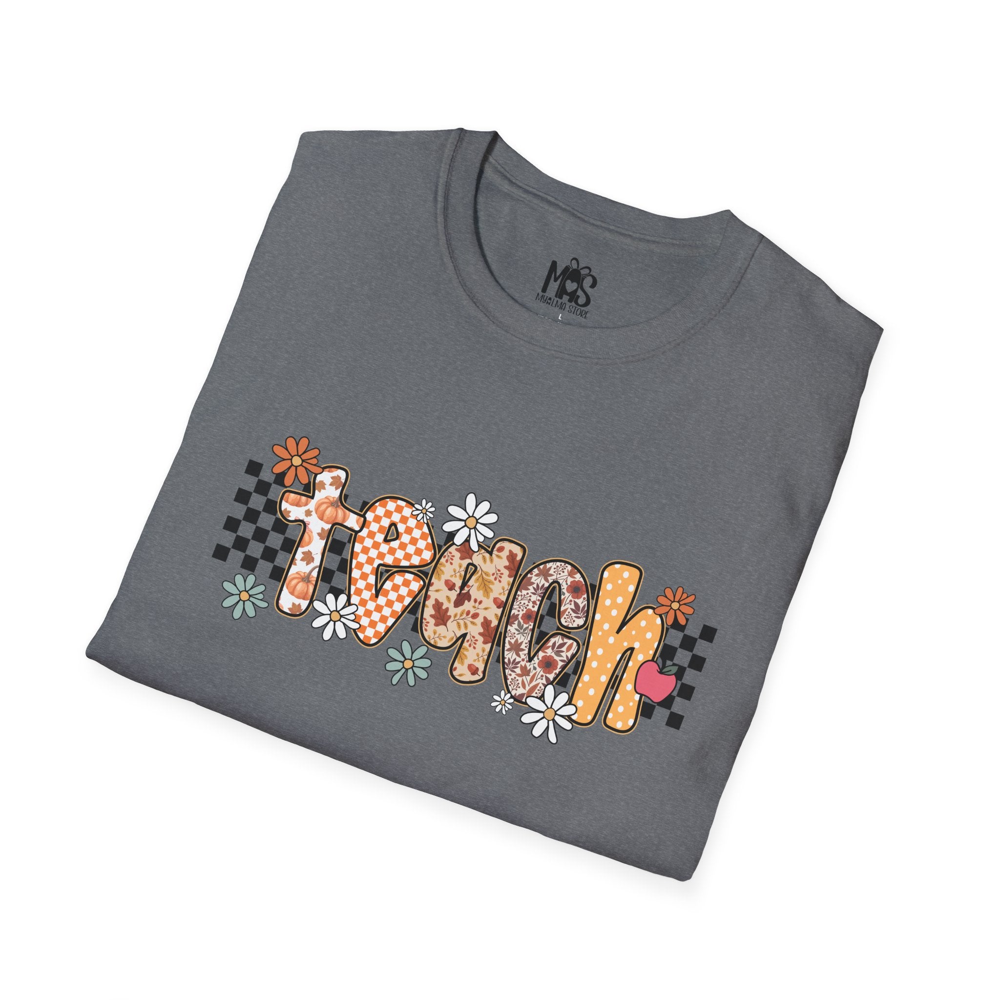 Retro Flower Teacher T-Shirt | 100% Cotton Lightweight Graphic Tee