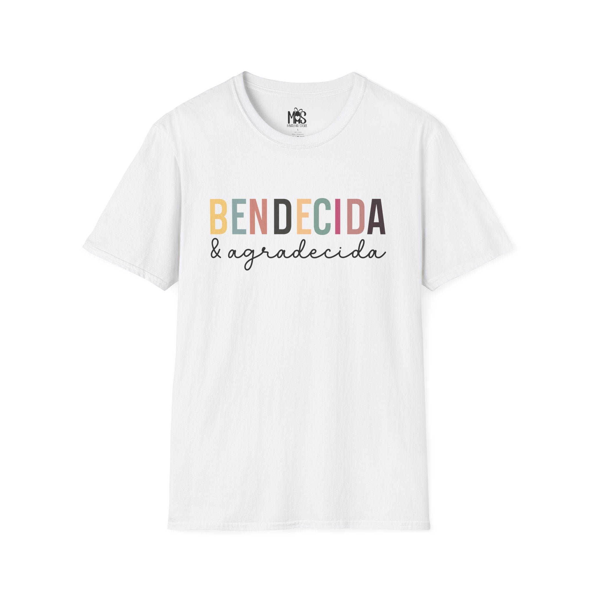 Bendecida & Agradecida T-Shirt | Faith-Inspired Graphic Tee | 100% Cotton
