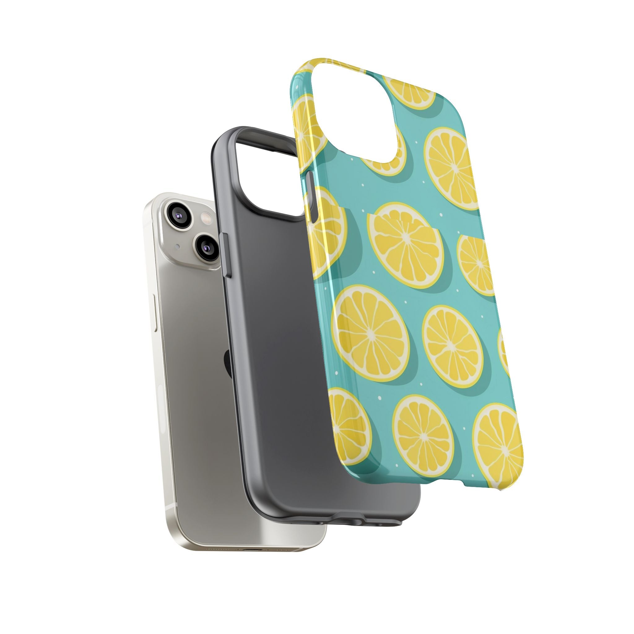 Lemon Print Phone Case, Citrus Phone Cover, Fun Cell Phone Accessory, Summer Vibe Gift, Cute Phone Case for Citrus Lovers