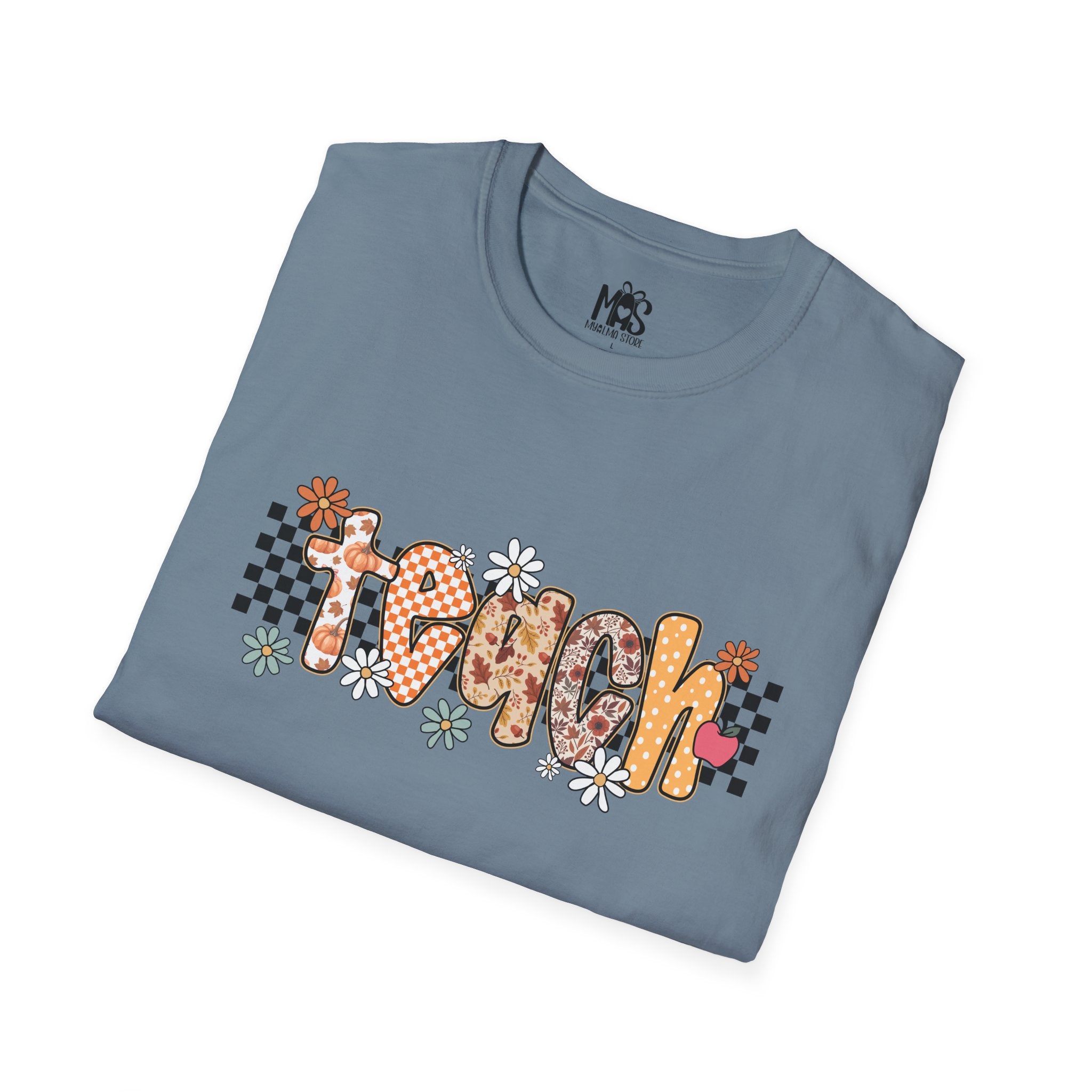 Retro Flower Teacher T-Shirt | 100% Cotton Lightweight Graphic Tee