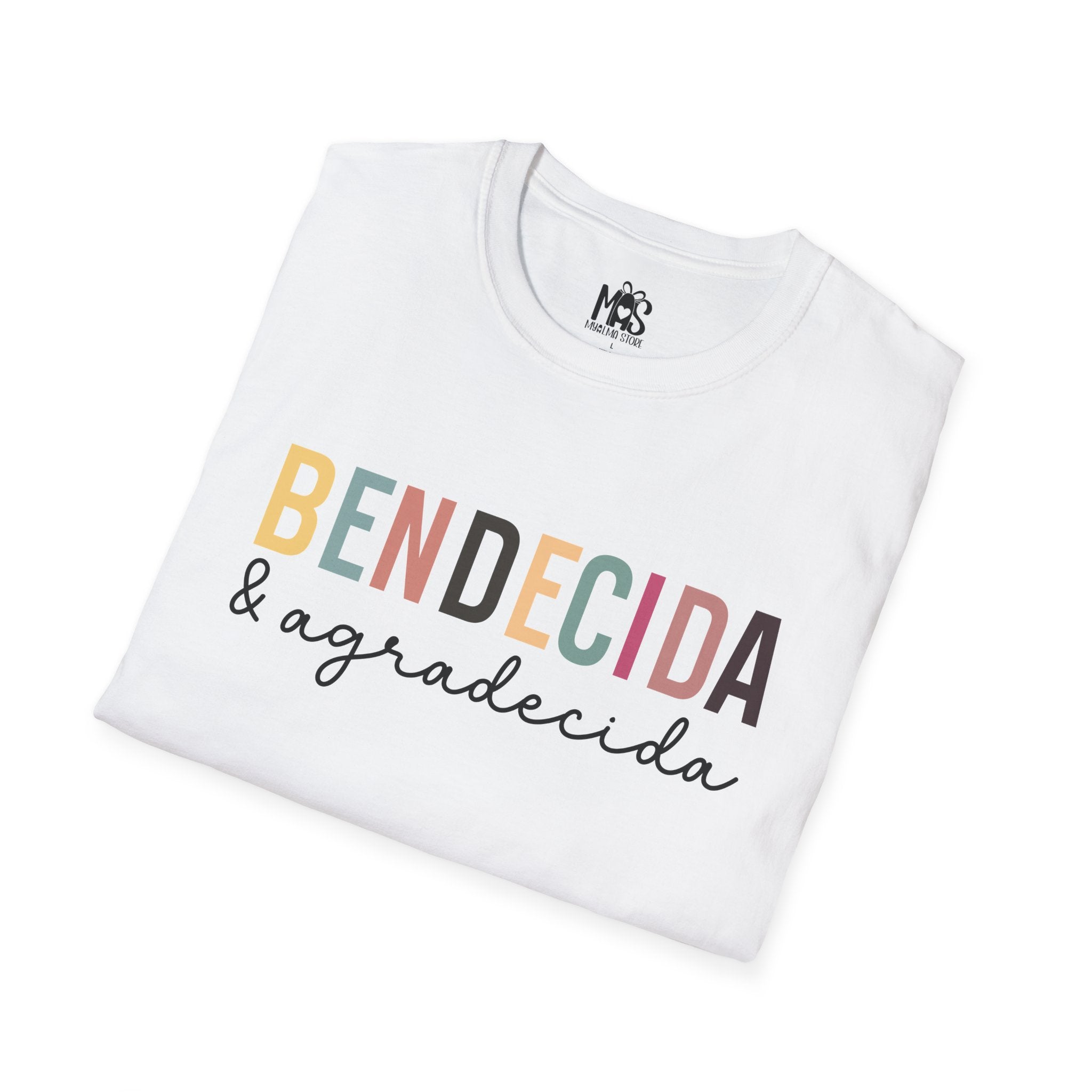 Bendecida & Agradecida T-Shirt | Faith-Inspired Graphic Tee | 100% Cotton