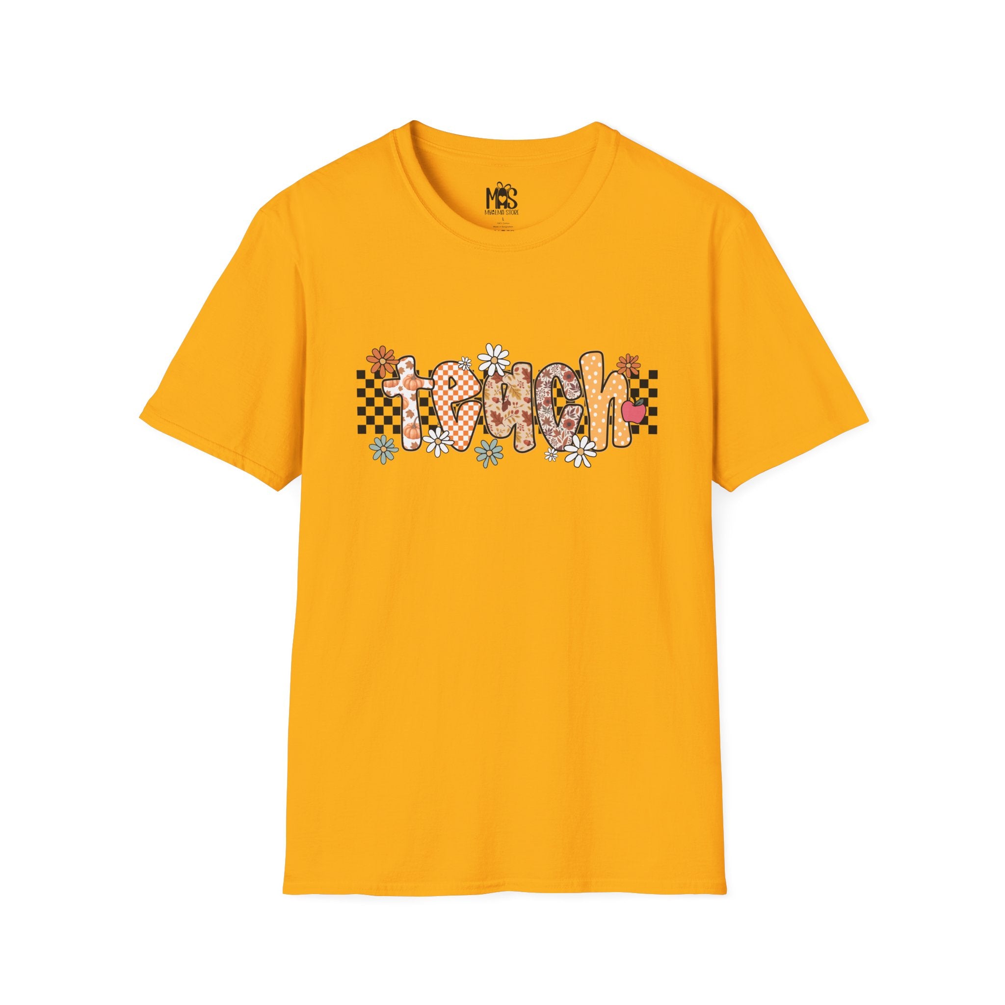 Retro Flower Teacher T-Shirt | 100% Cotton Lightweight Graphic Tee