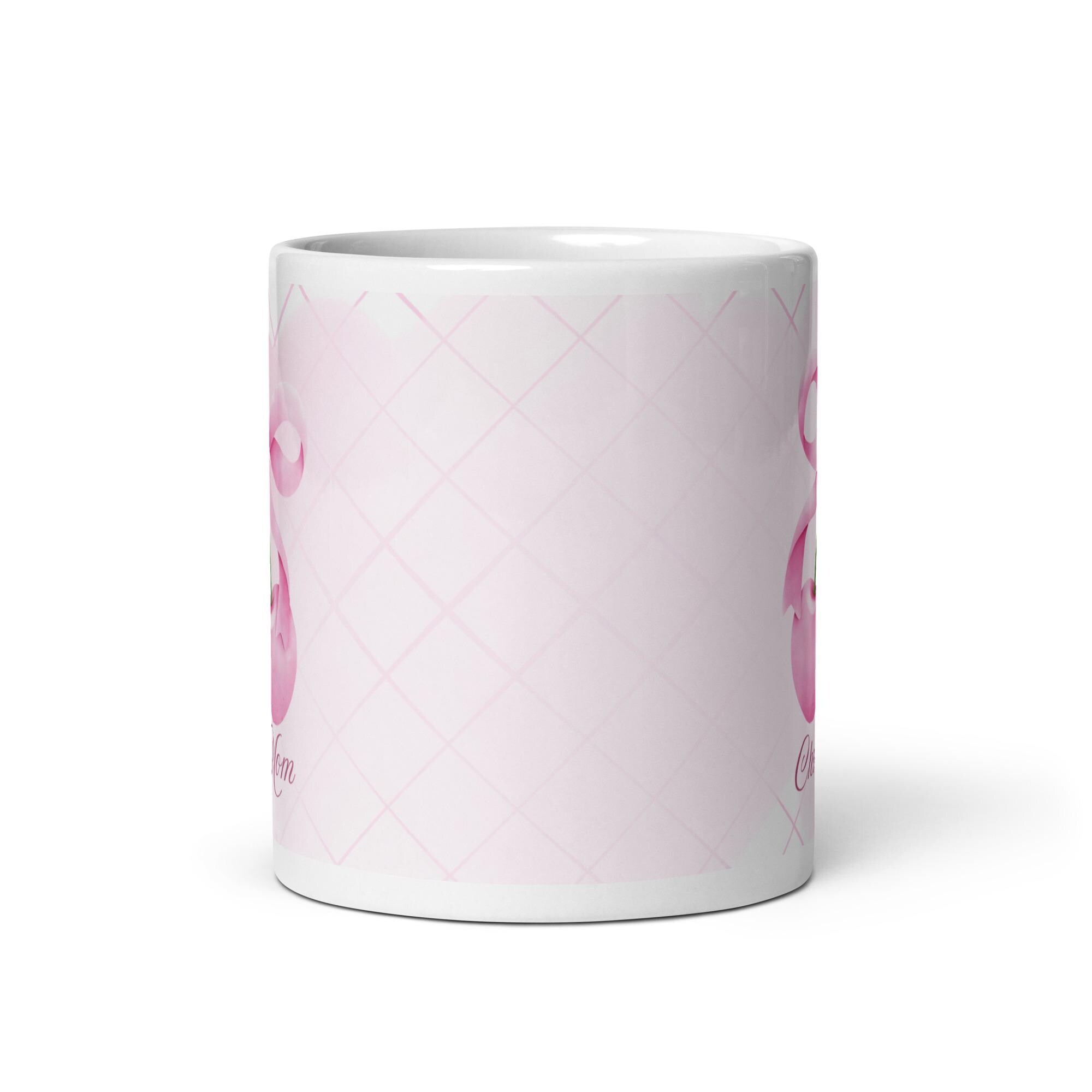 Cherry Mom Mug | Pink Cherries, Feminine Design, Gift for Mother