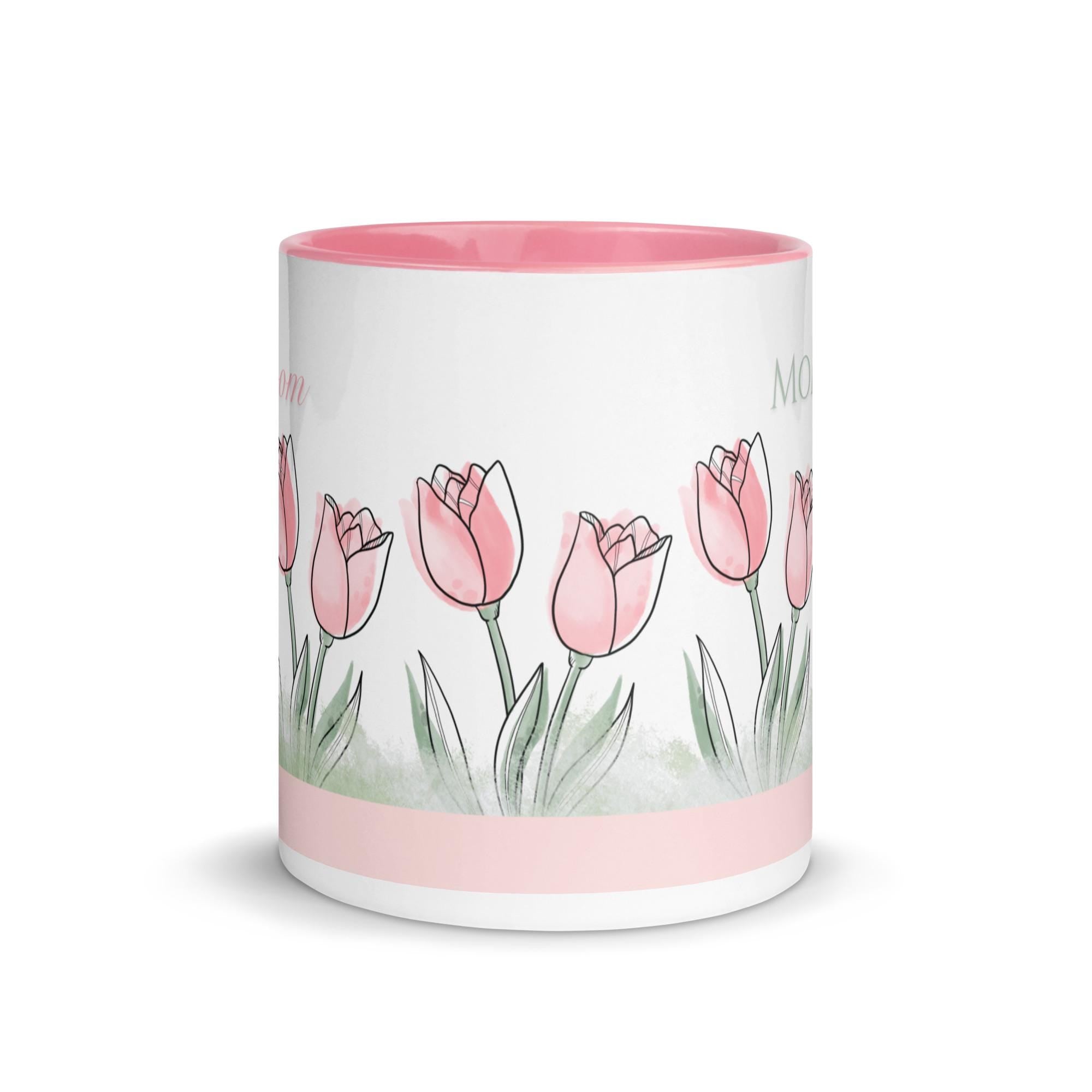 Blooming Mom Mug | Mothers Day Gift for Mom | Floral Coffee Mug | Cute Pink Mug | Gift for New Mom | Aesthetic Mama Cup
