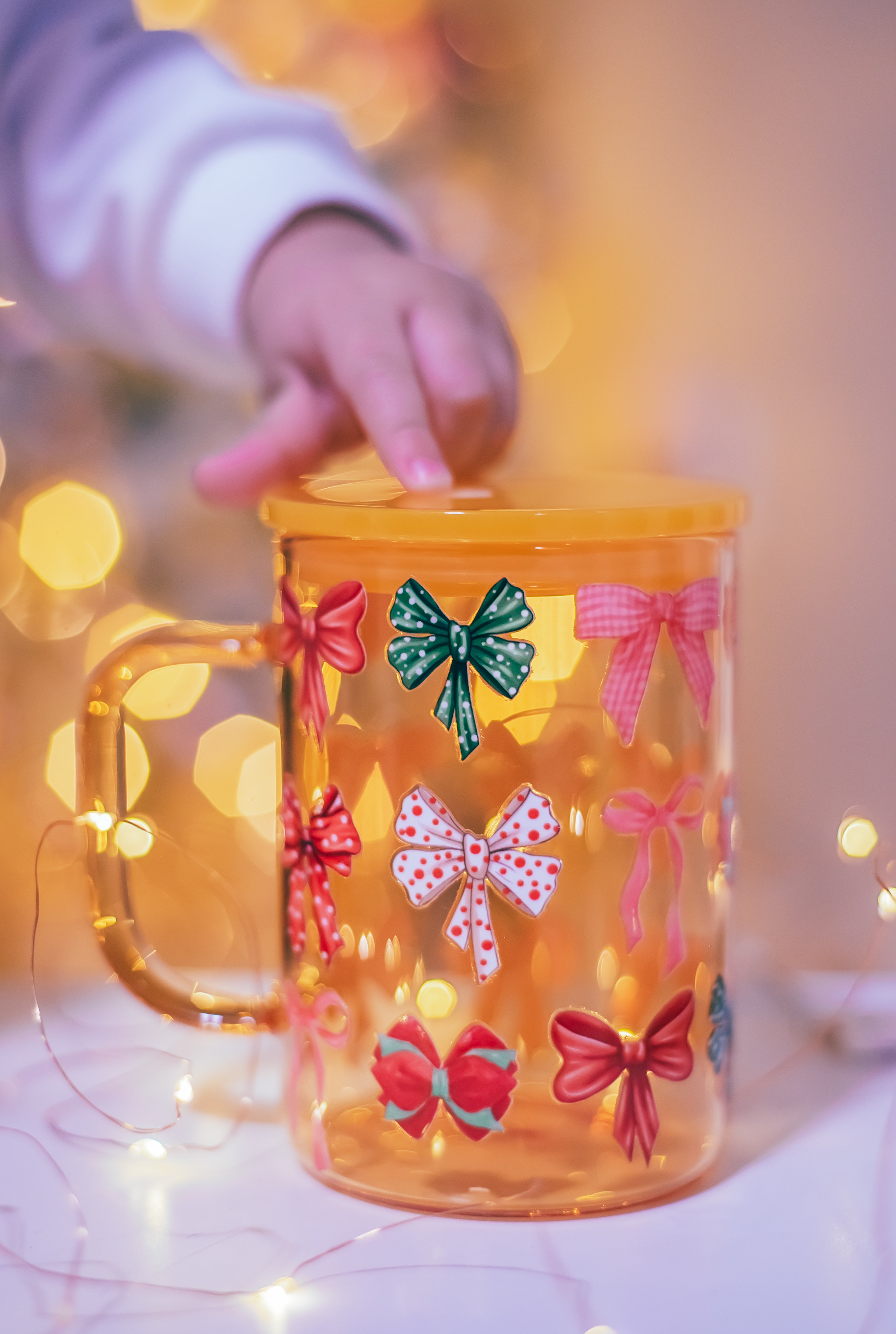 Christmas Yellow Jelly glass mug