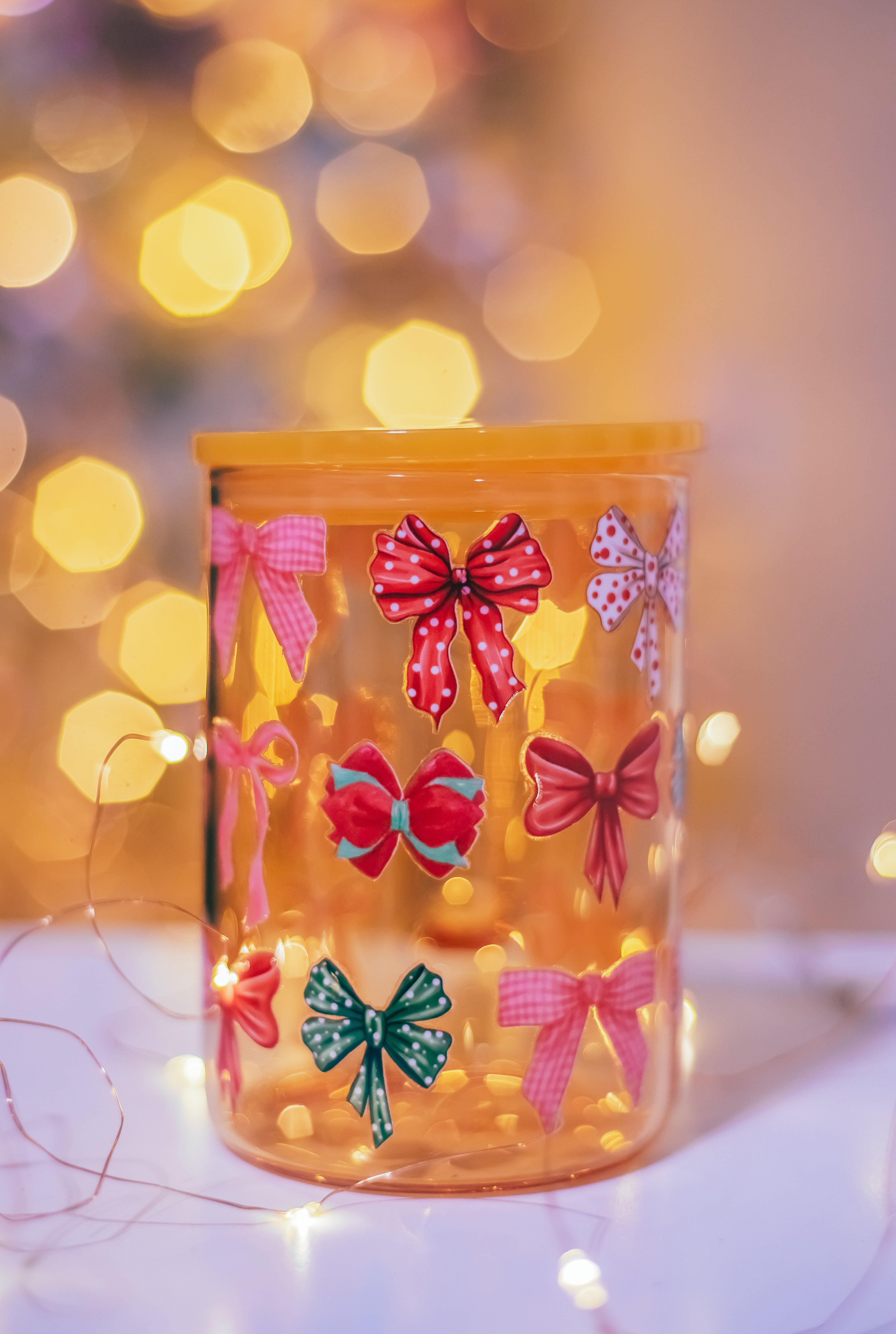 Christmas Yellow Jelly glass mug