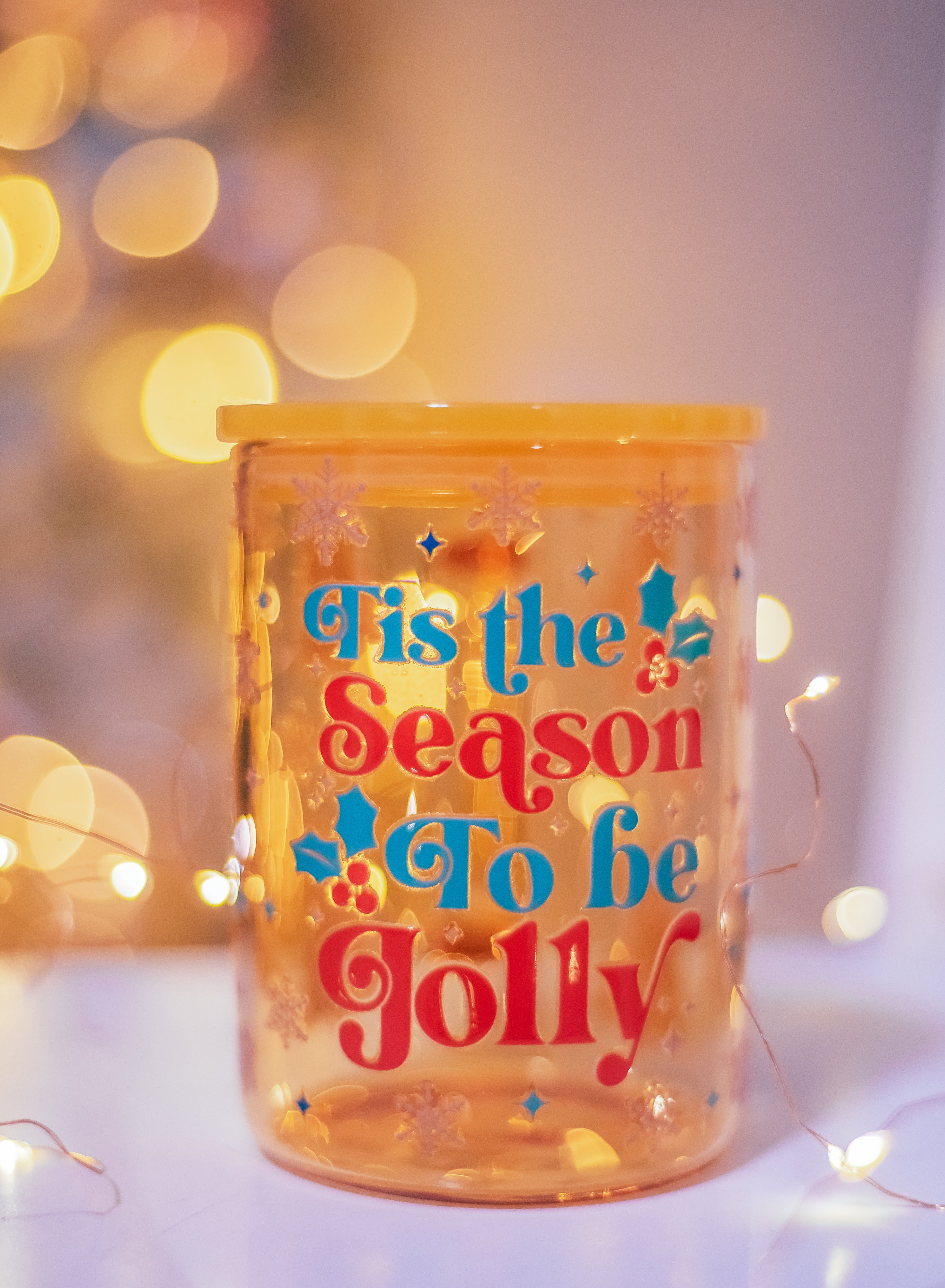 Christmas Yellow Jelly glass mug