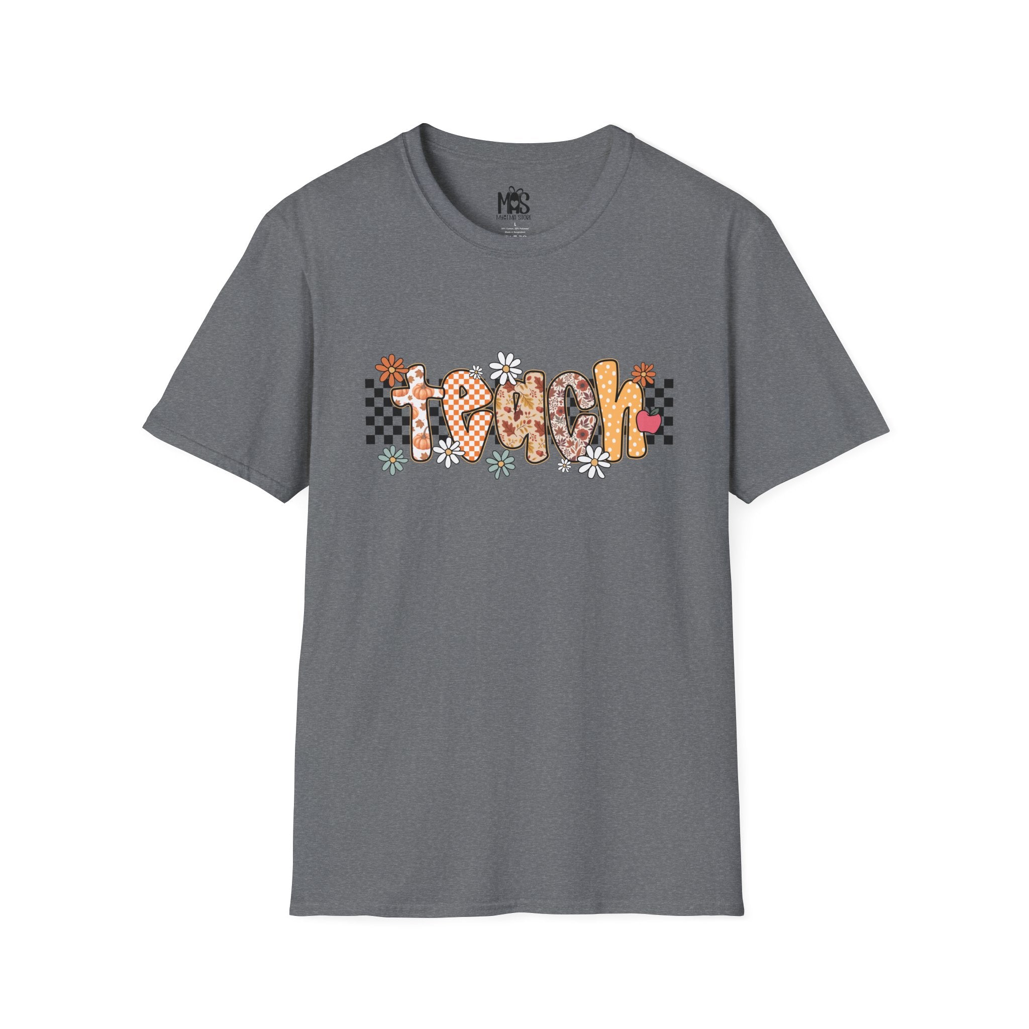 Retro Flower Teacher T-Shirt | 100% Cotton Lightweight Graphic Tee