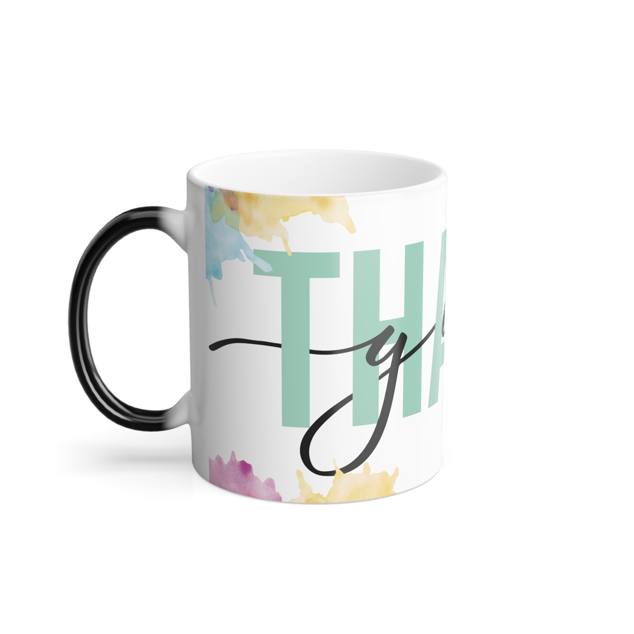 Taza que cambia de color, 11 oz, gracias