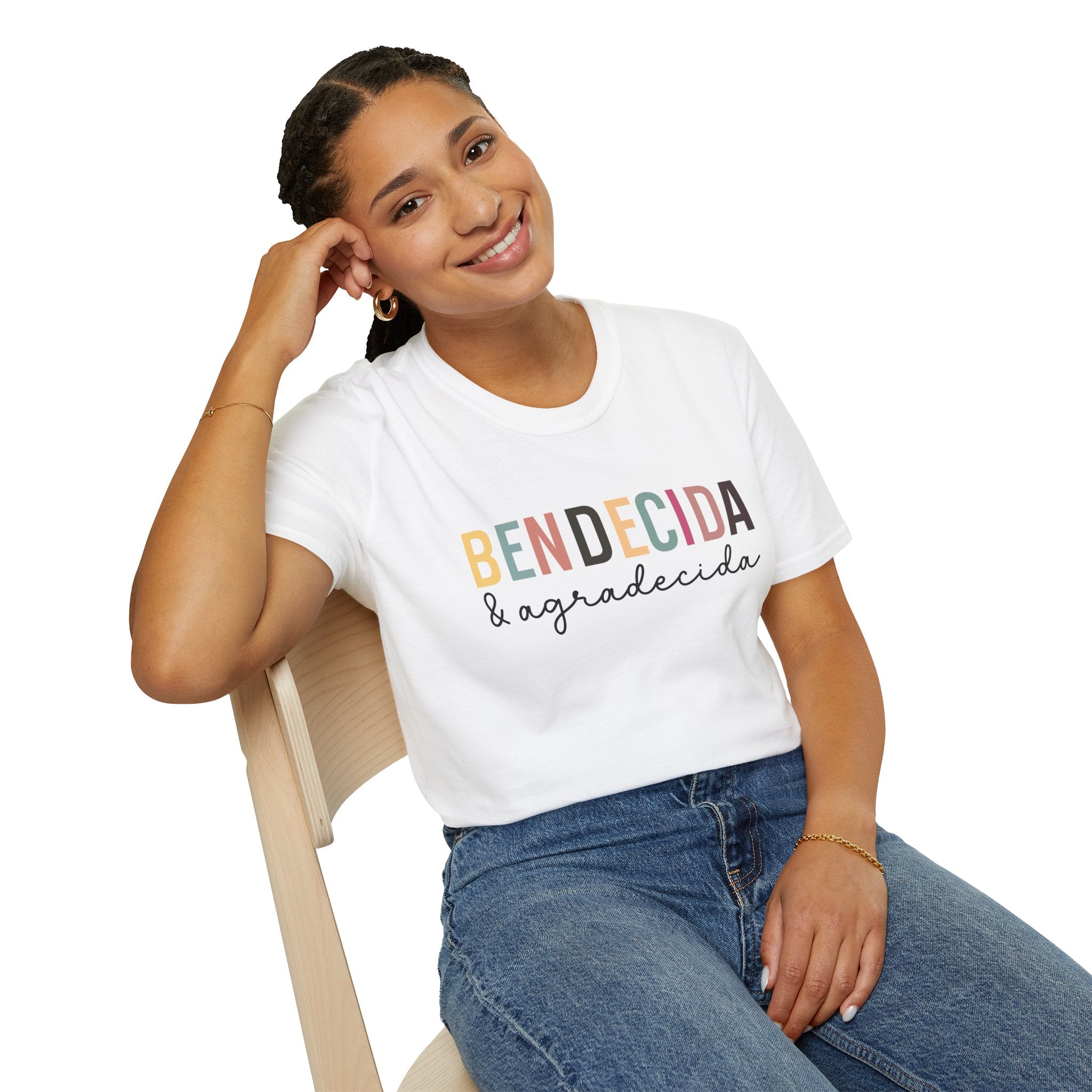 Bendecida & Agradecida T-Shirt | Faith-Inspired Graphic Tee | 100% Cotton