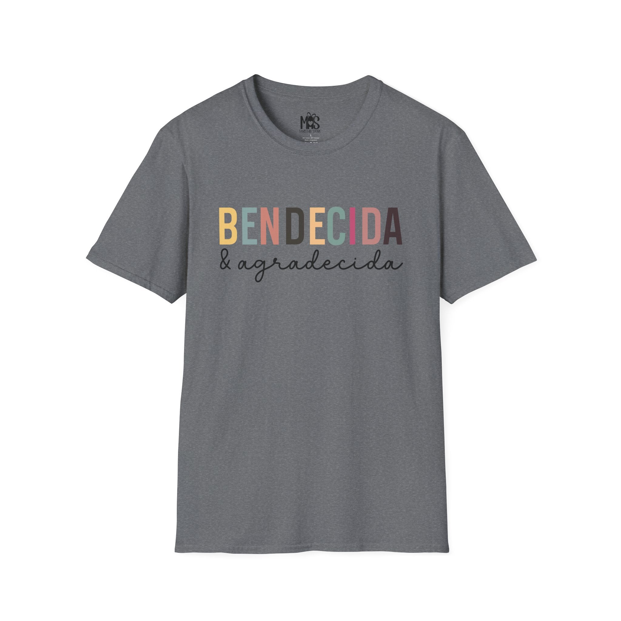 Bendecida & Agradecida T-Shirt | Faith-Inspired Graphic Tee | 100% Cotton