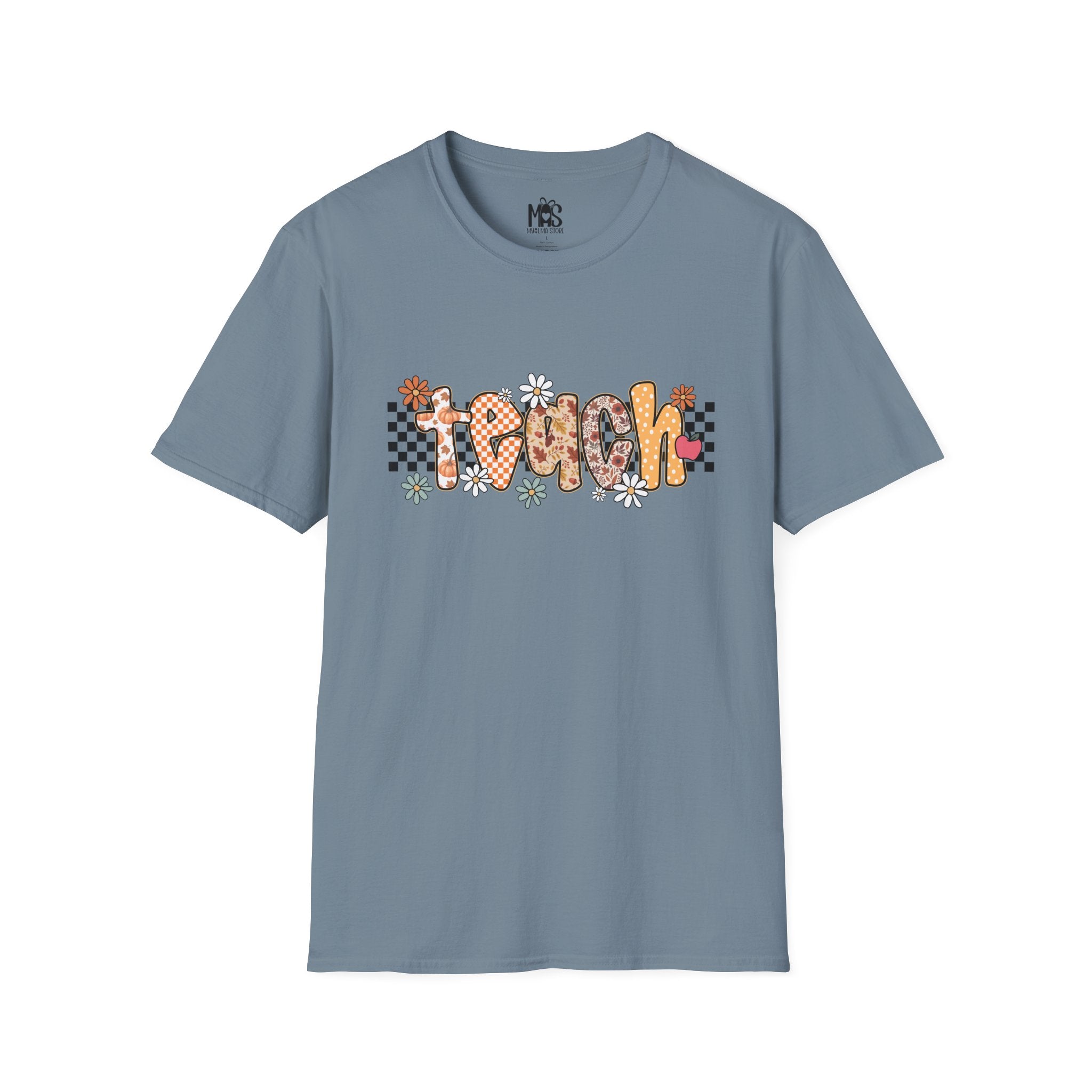 Retro Flower Teacher T-Shirt | 100% Cotton Lightweight Graphic Tee