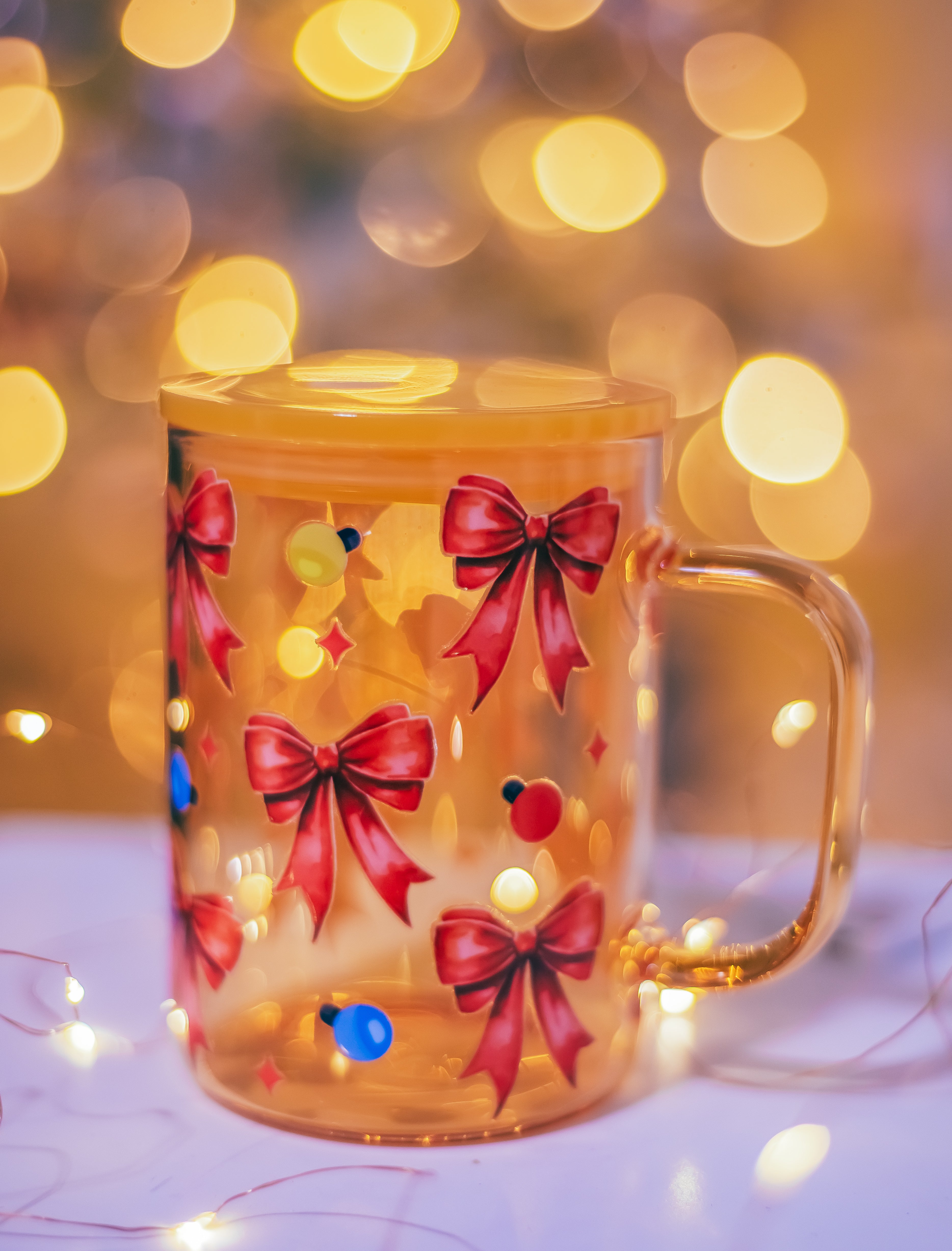 Christmas Yellow Jelly glass mug