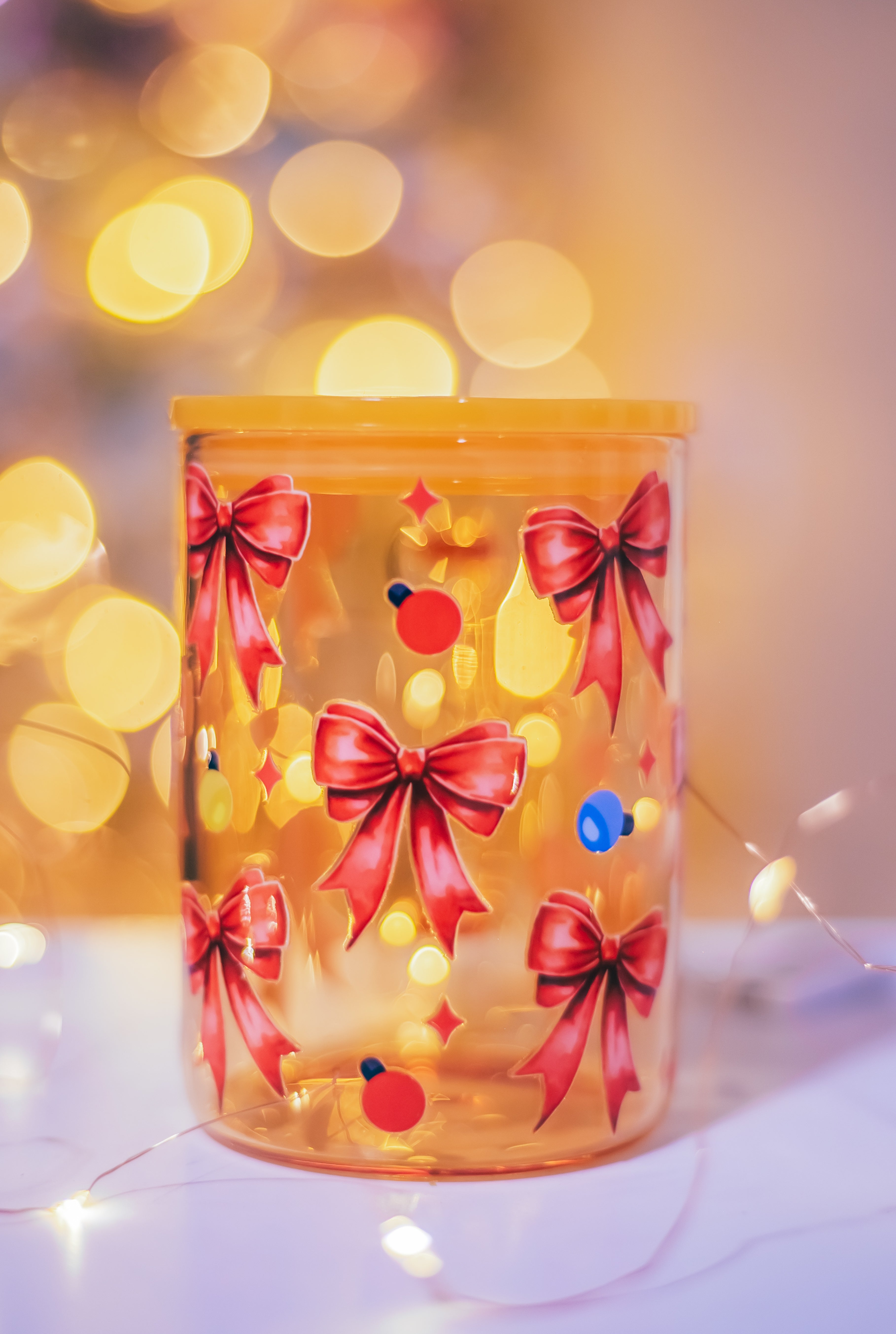 Christmas Yellow Jelly glass mug