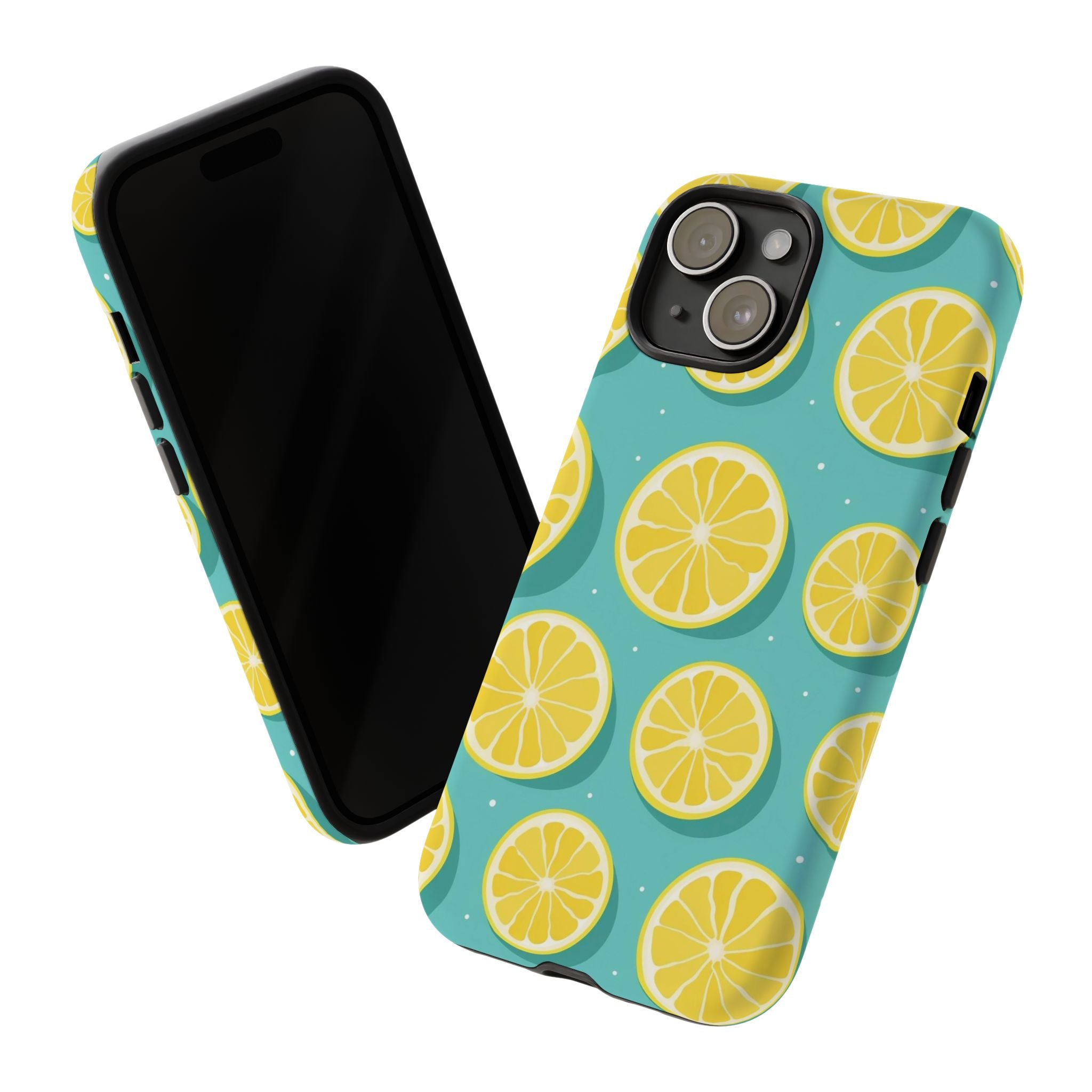 Lemon Print Phone Case, Citrus Phone Cover, Fun Cell Phone Accessory, Summer Vibe Gift, Cute Phone Case for Citrus Lovers