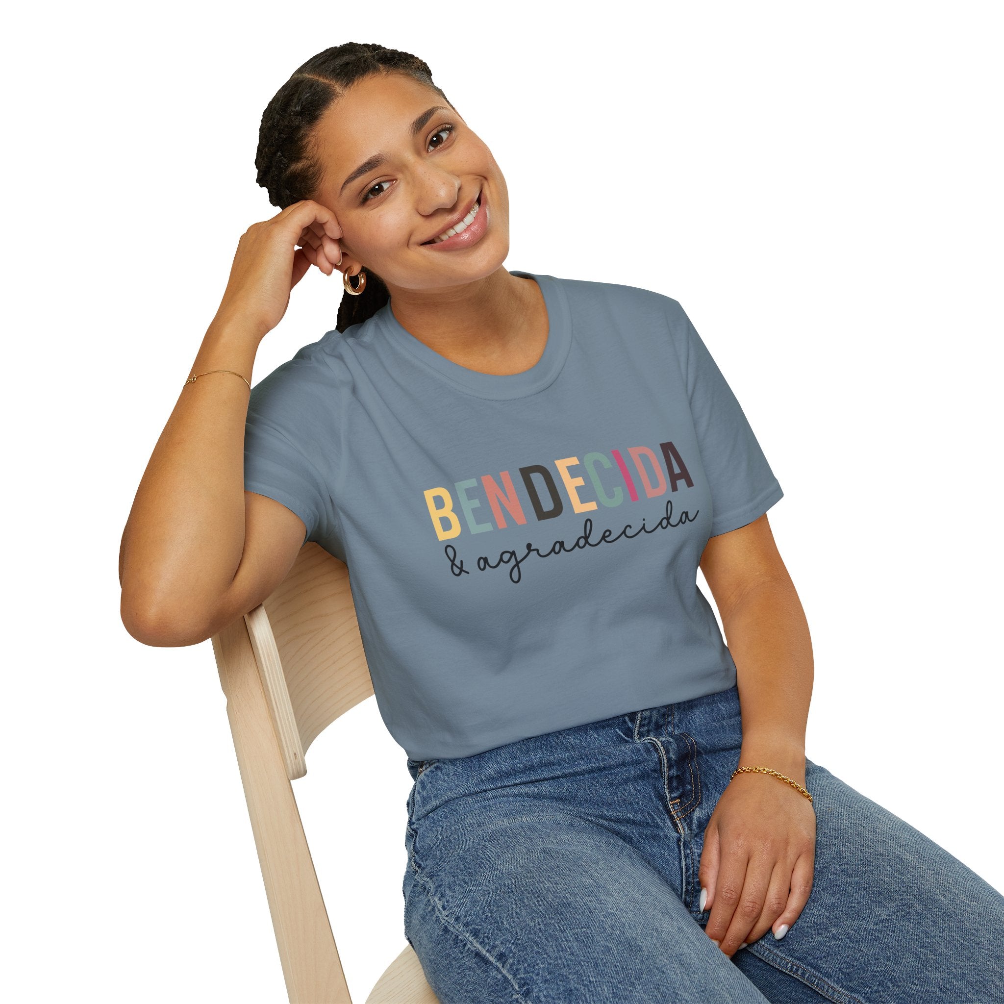 Bendecida & Agradecida T-Shirt | Faith-Inspired Graphic Tee | 100% Cotton