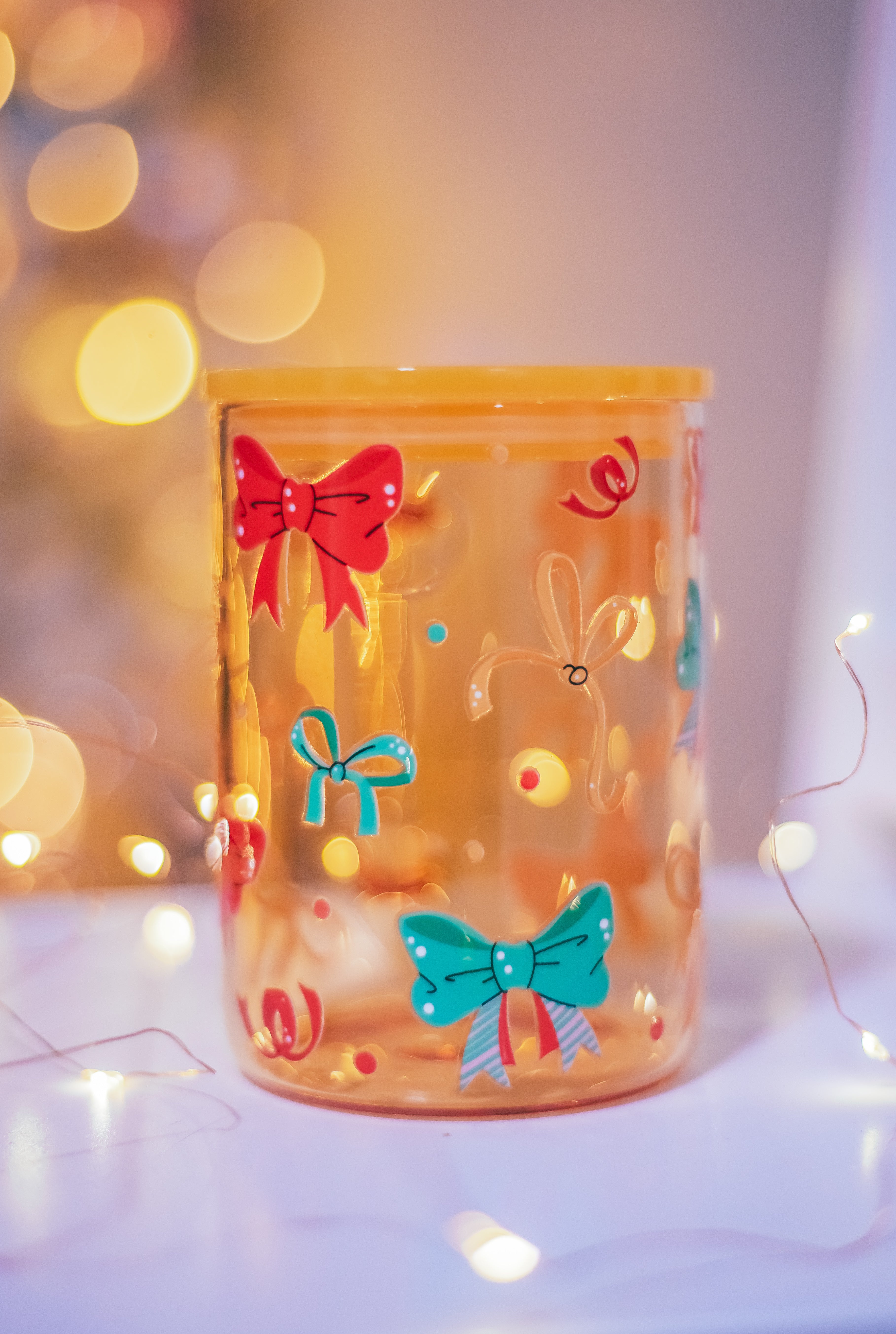 Christmas Yellow Jelly glass mug