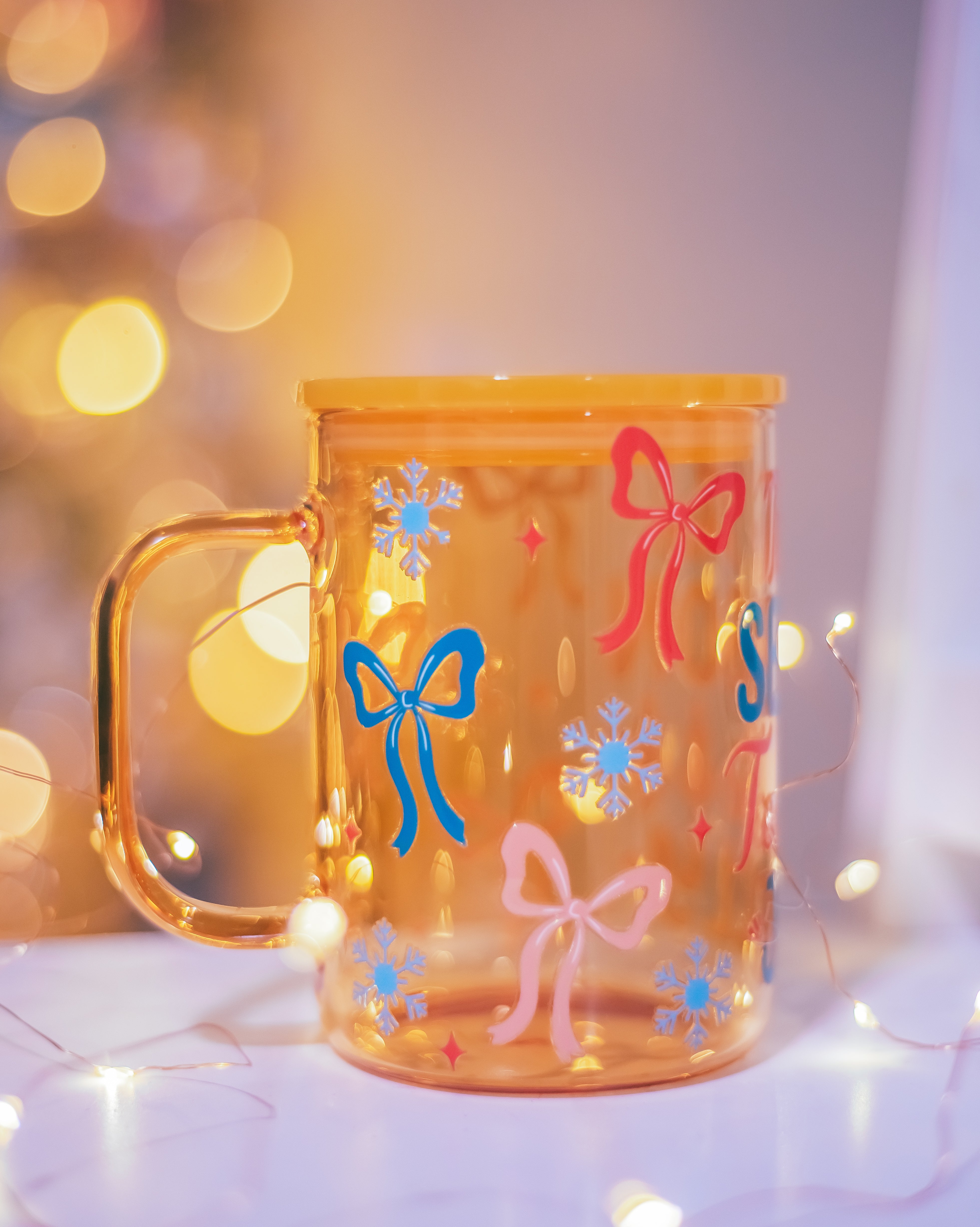 Christmas Yellow Jelly glass mug