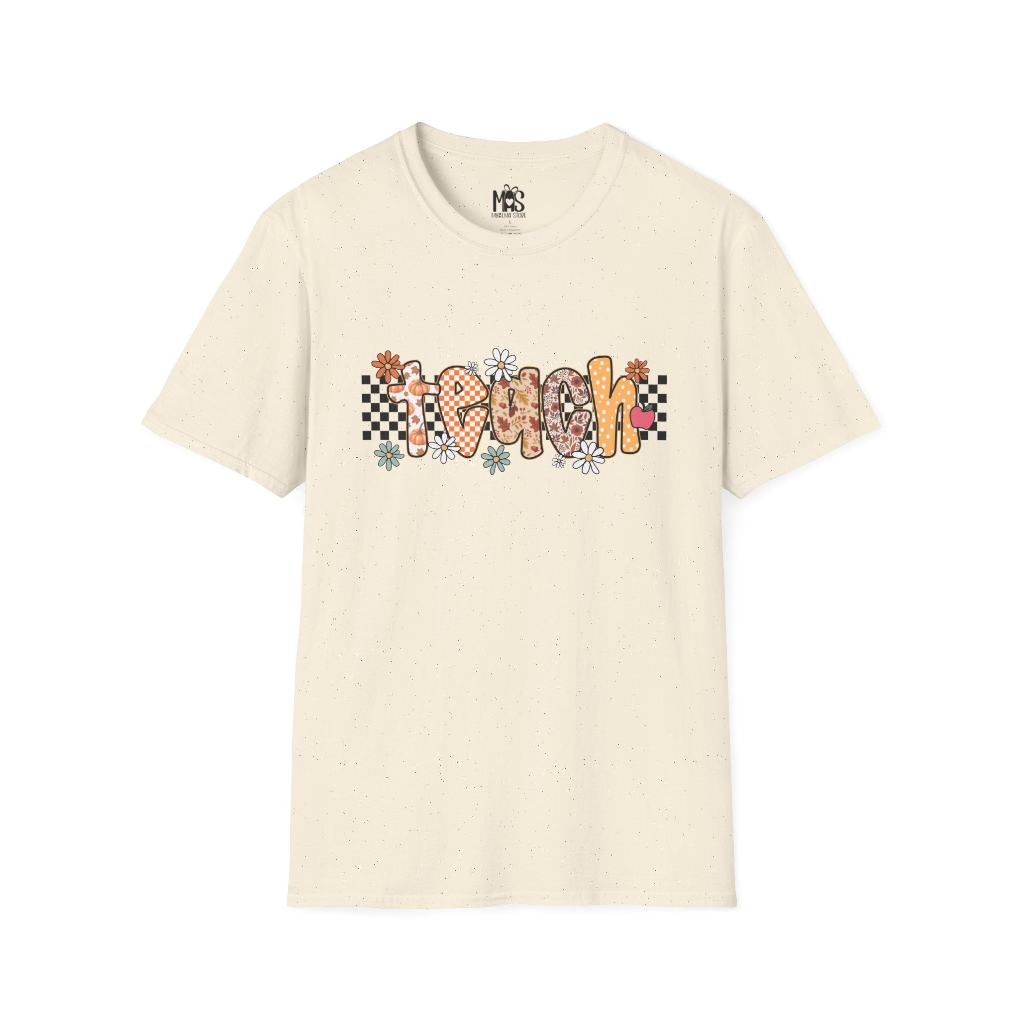 Retro Flower Teacher T-Shirt | 100% Cotton Lightweight Graphic Tee