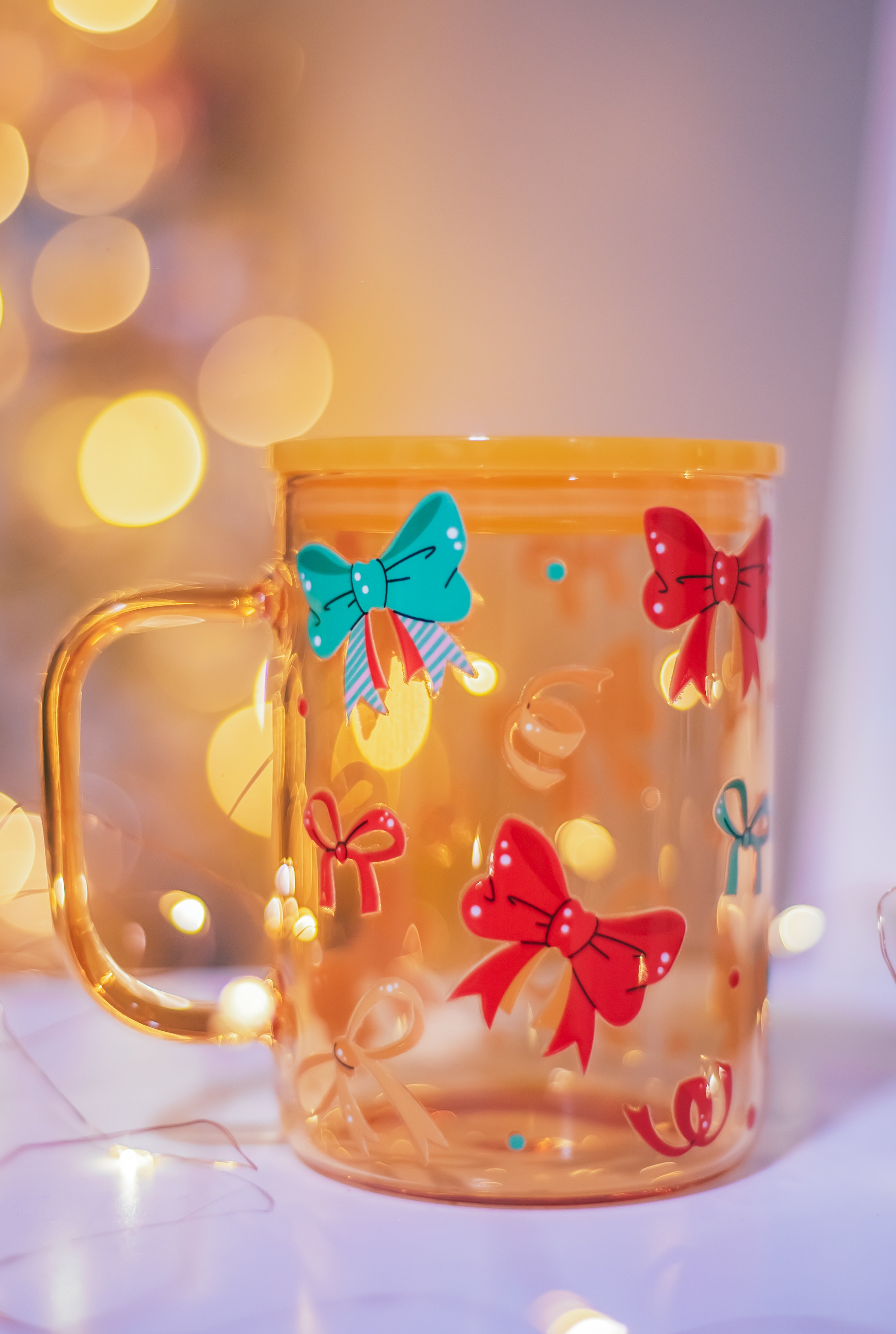 Christmas Yellow Jelly glass mug