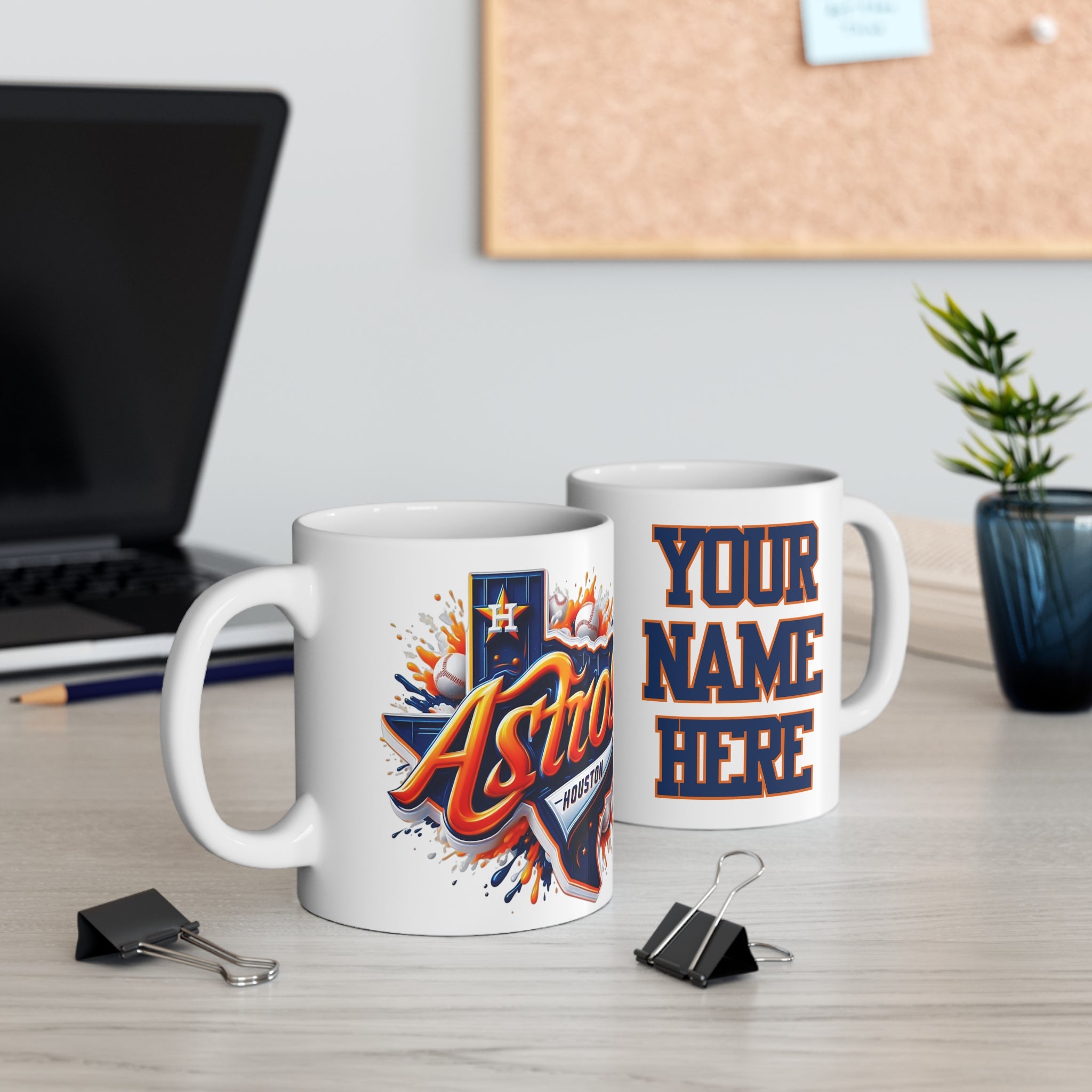 12 oz Ceramic Mug: Custom Houston Astros Design