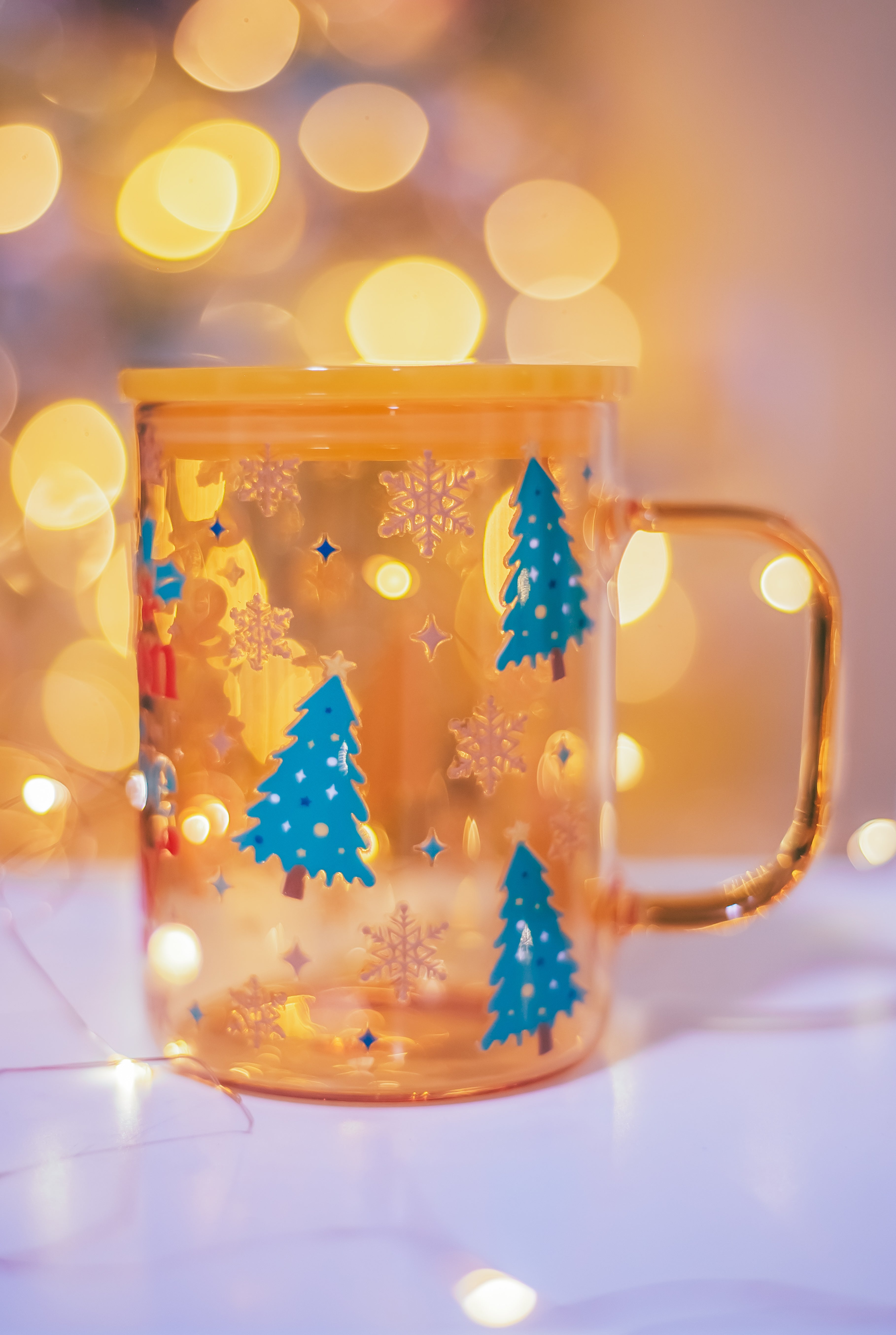 Christmas Yellow Jelly glass mug