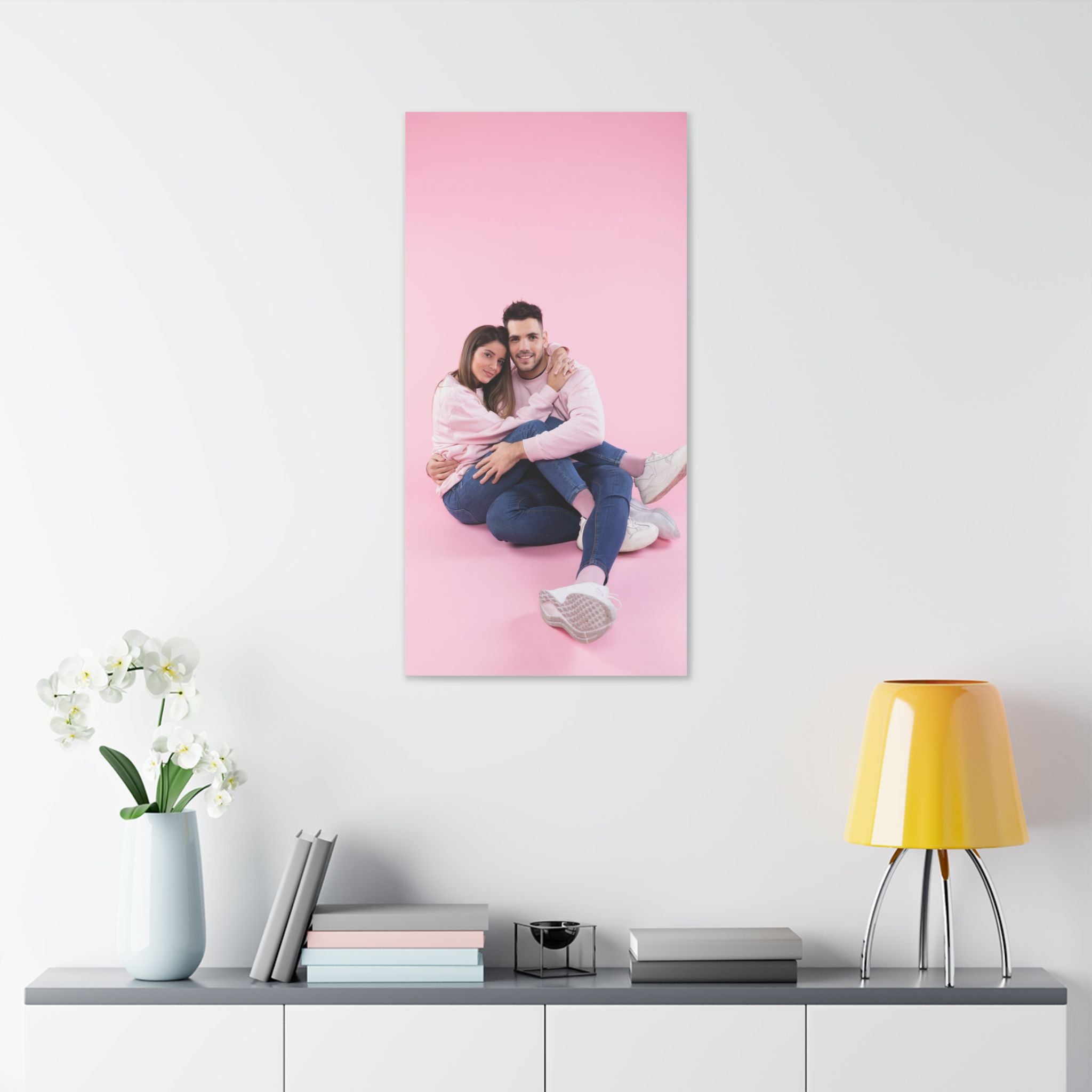Fine art cotton canvas stretched over a solid wood frame, featuring bold, vibrant prints in stunning detail