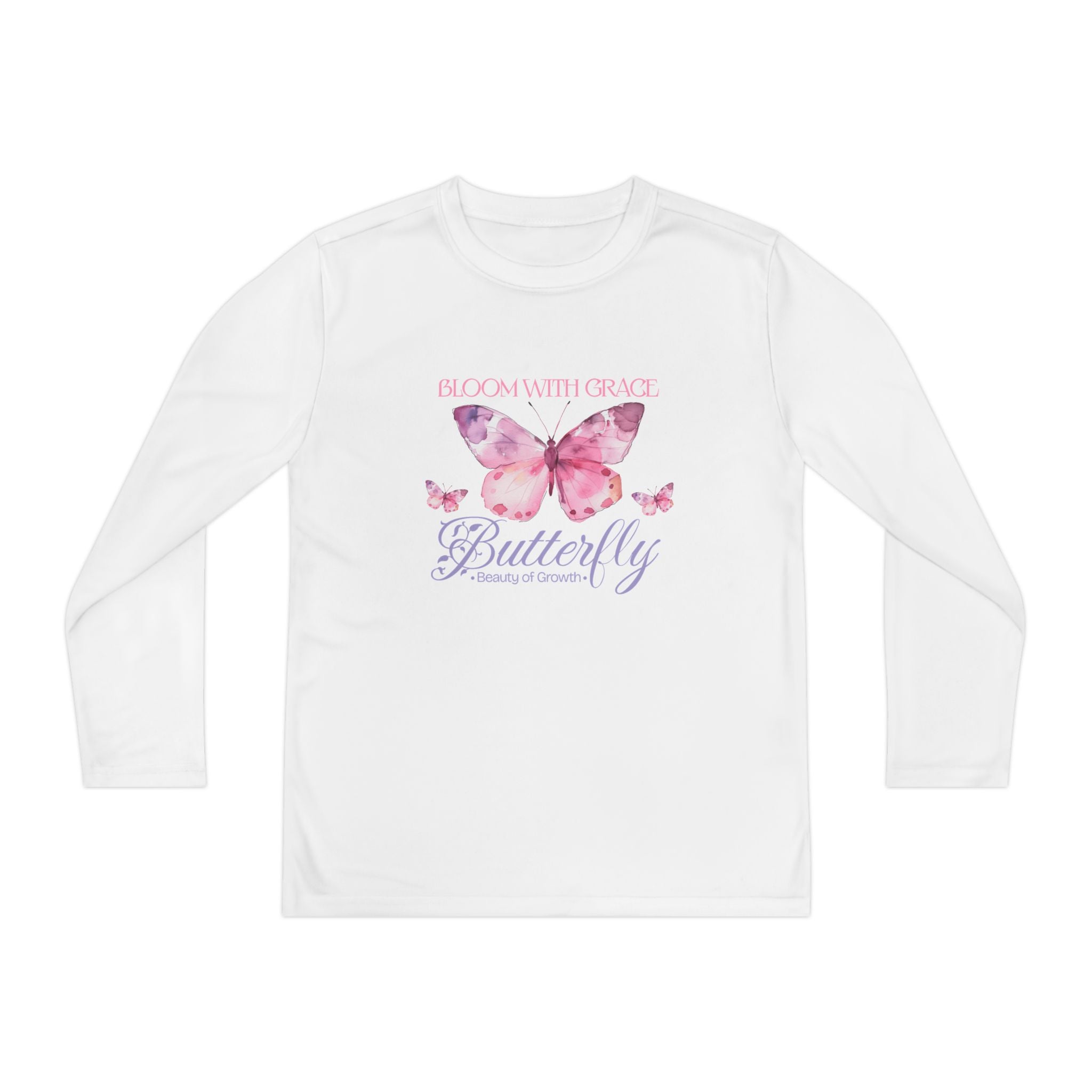 Graceful Growth: Butterfly Long-Sleeve Tee for Girls