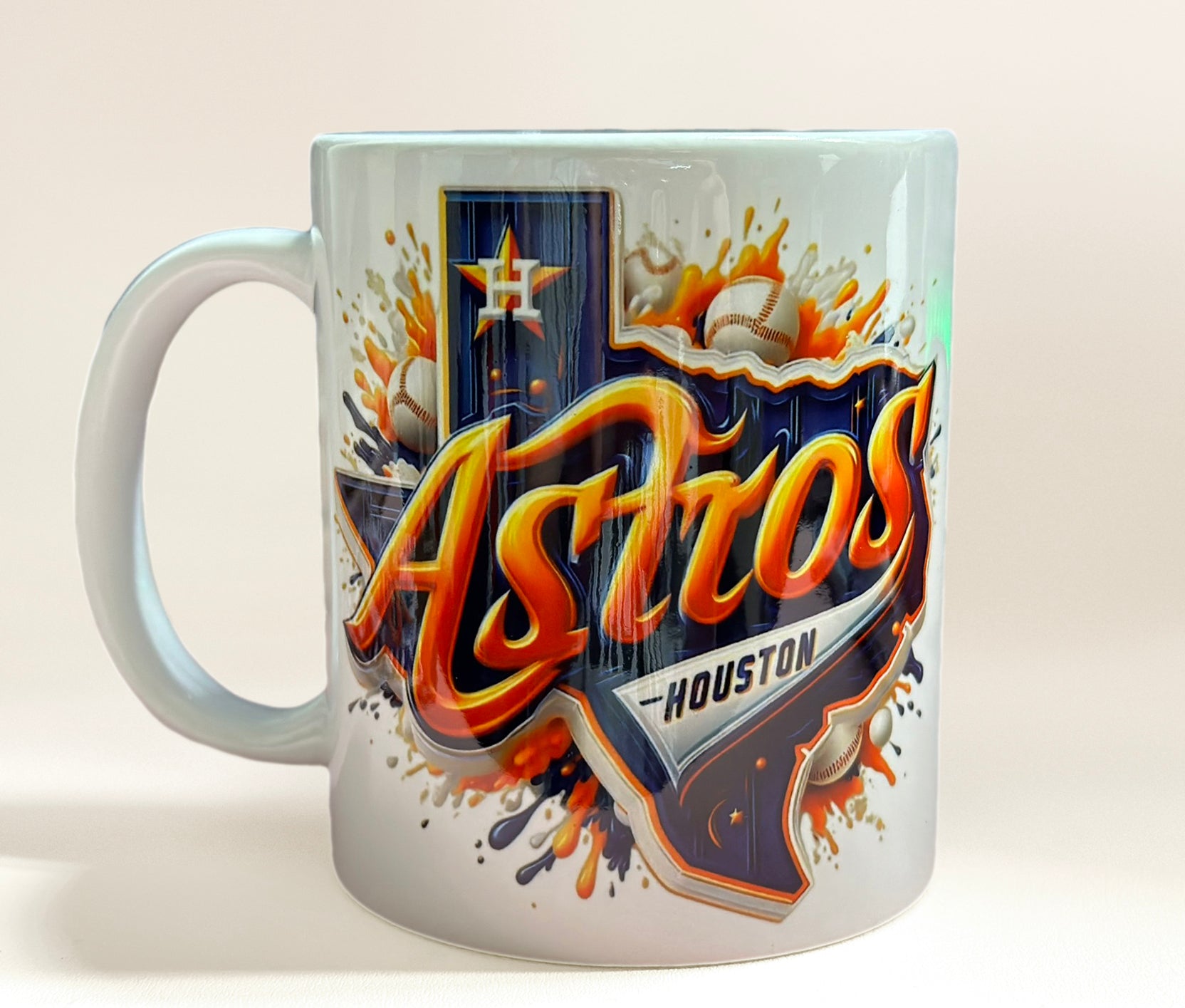 12 oz Ceramic Mug: Custom Houston Astros Design