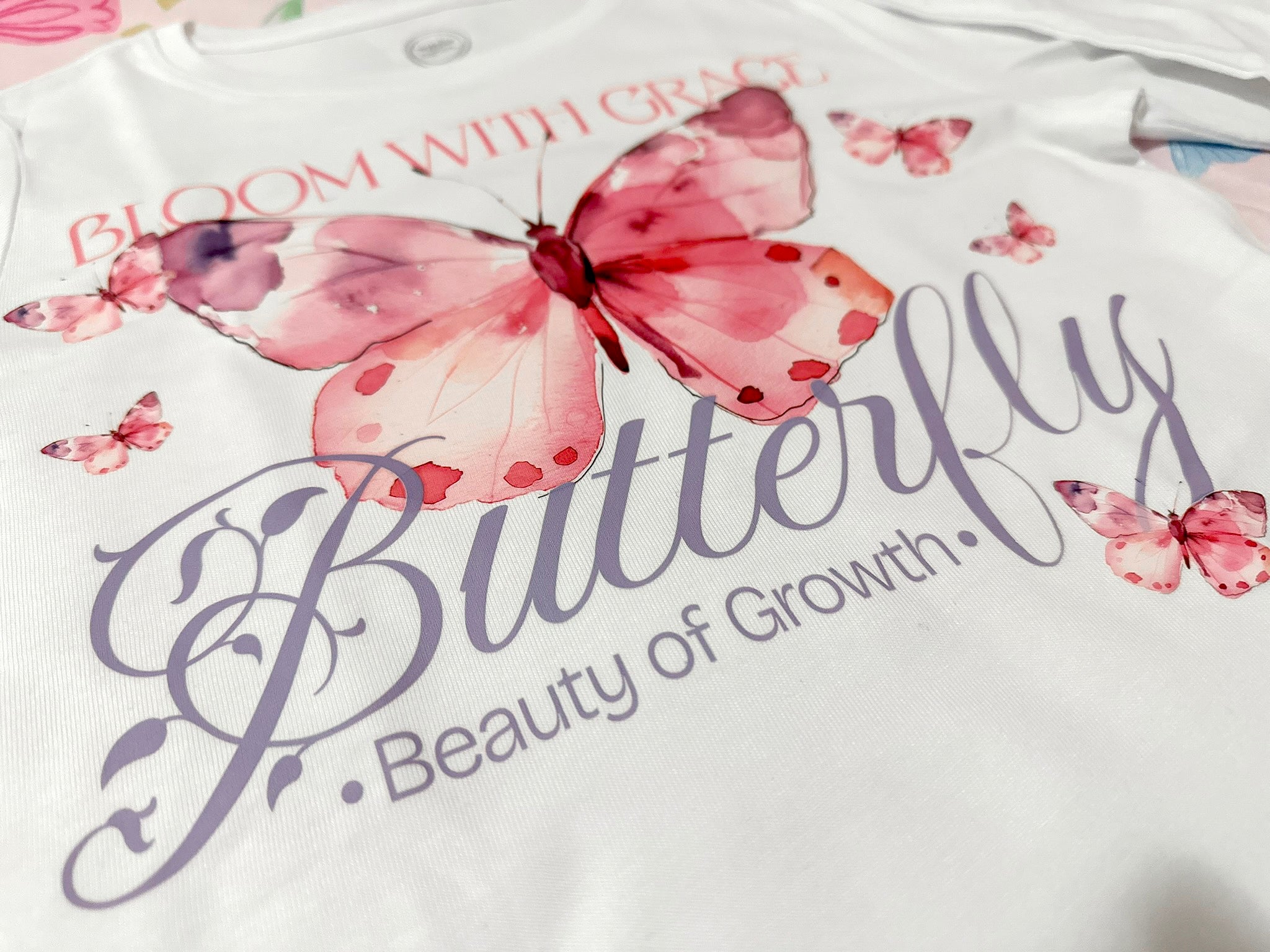 Graceful Growth: Butterfly Long-Sleeve Tee for Girls