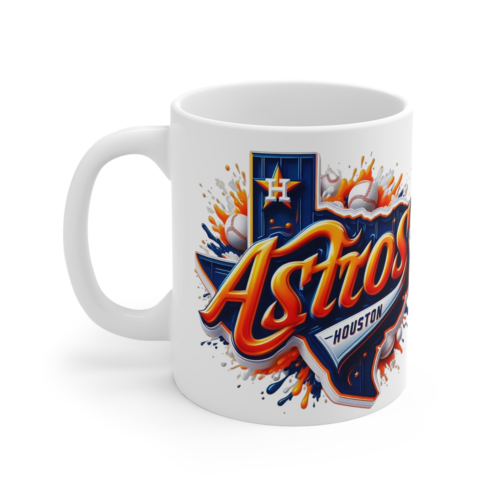 12 oz Ceramic Mug: Custom Houston Astros Design