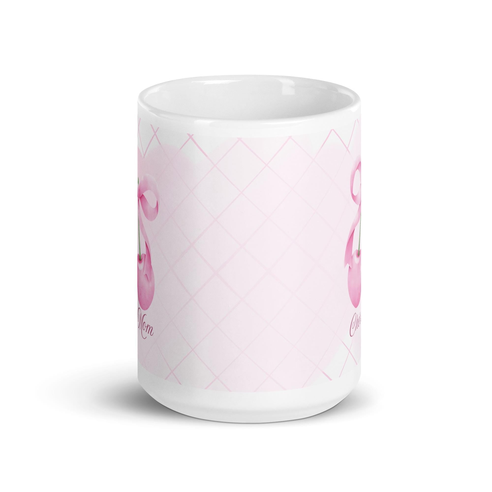 Cherry Mom Mug | Pink Cherries, Feminine Design, Gift for Mother