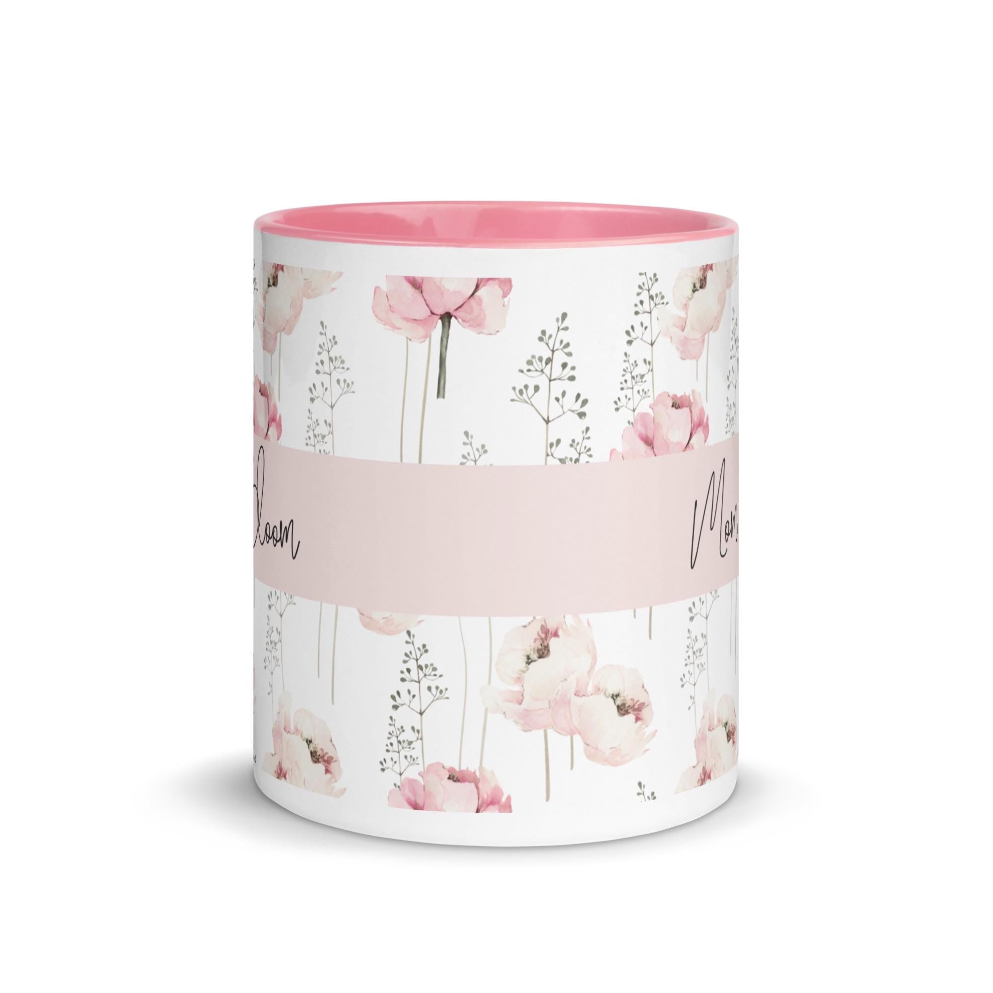 Mom in Bloom Mug | Floral Coffee Mug | Mothers Day Gift | Pink Aesthetic Mug | Gift for Mom | Elegant Mama Cup